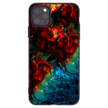 Picasee silikonski črni ovitek za Apple iPhone 11 Pro Max - Universe