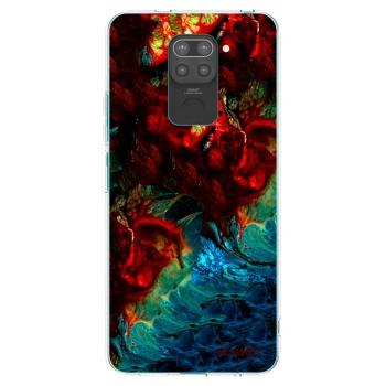 Picasee silikonski črni ovitek za Xiaomi Redmi Note 9 - Universe