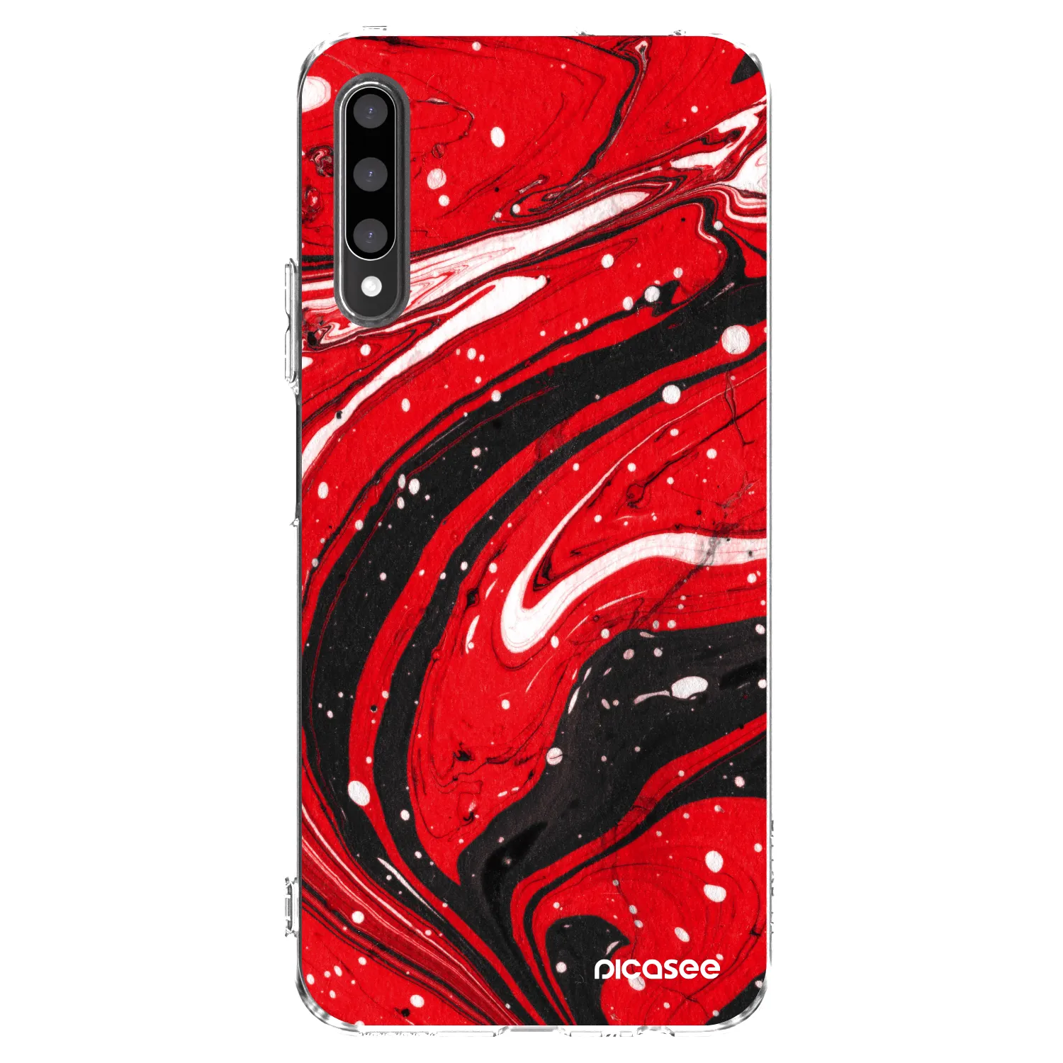 Picasee silikonski prozorni ovitek za Honor 9X Pro - Red black