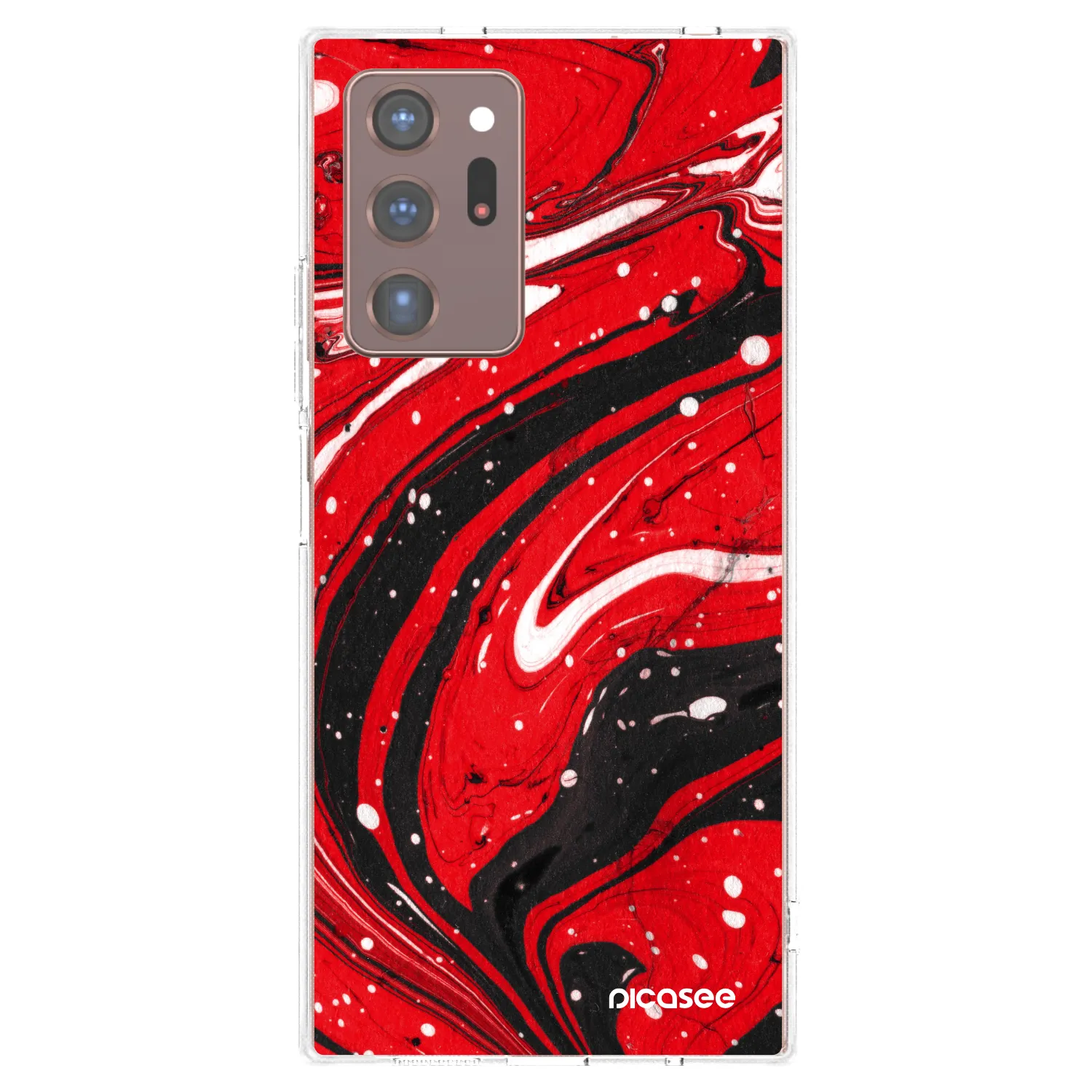 Picasee silikonski prozorni ovitek za Samsung Galaxy Note 20 Ultra - Red black