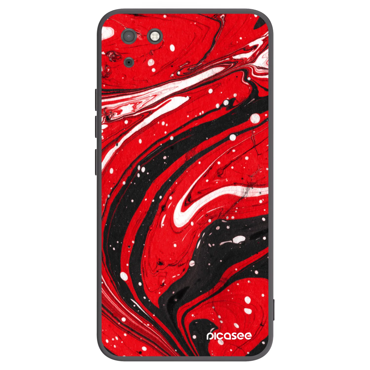 Picasee silikonski črni ovitek za Huawei Y5P - Red black