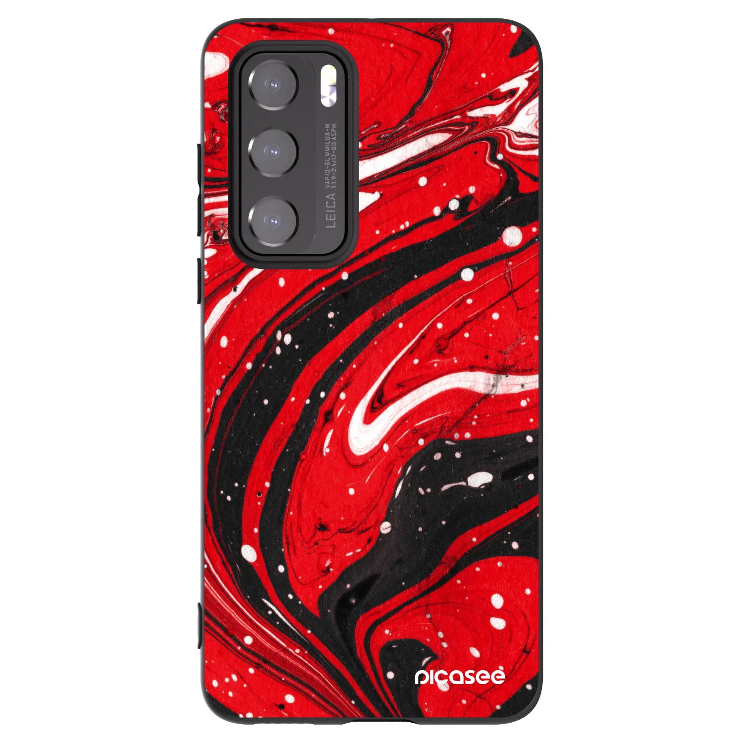 Picasee silikonski črni ovitek za Huawei P40 - Red black