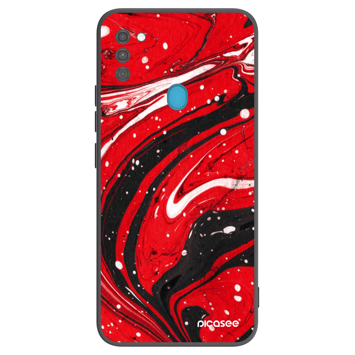 Picasee silikonski črni ovitek za Samsung Galaxy M11 - Red black