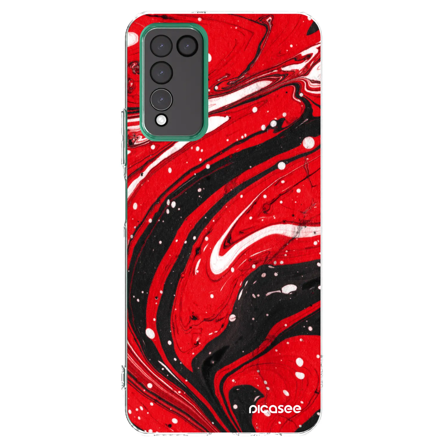 Picasee silikonski prozorni ovitek za Honor 10X Lite - Red black