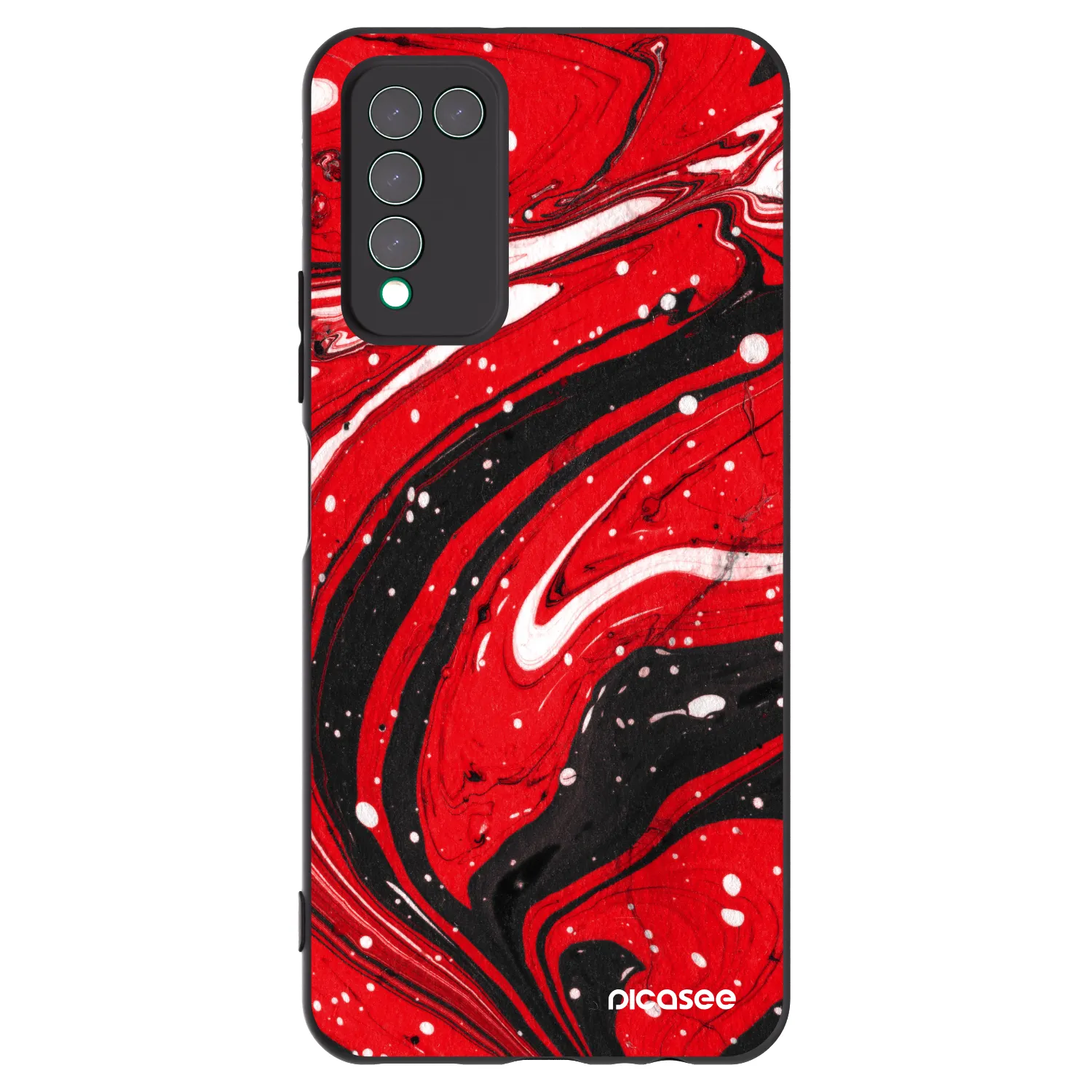 Picasee silikonski črni ovitek za Honor 10X Lite - Red black