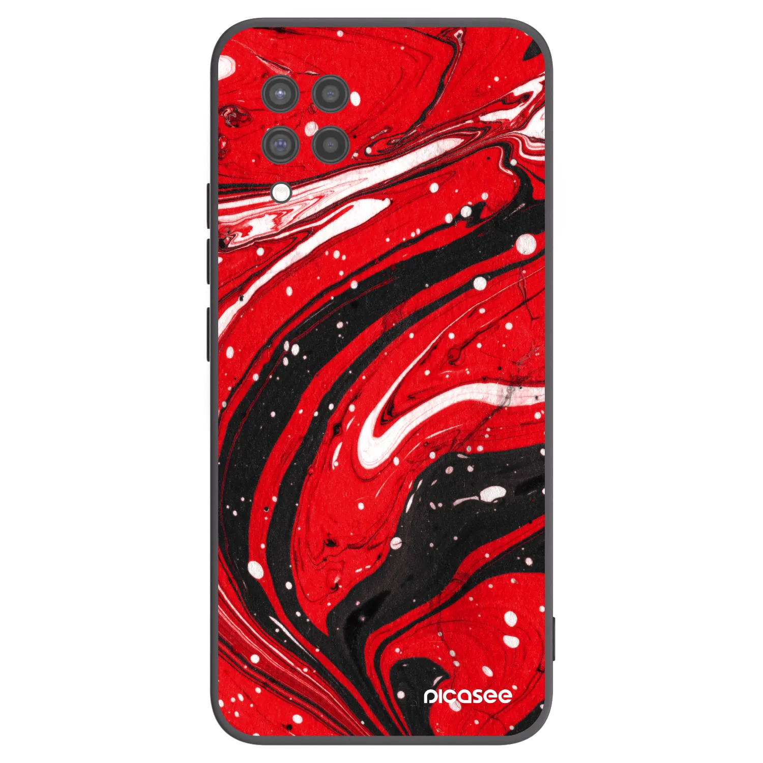 Picasee silikonski črni ovitek za Samsung Galaxy A42 A426B - Red black