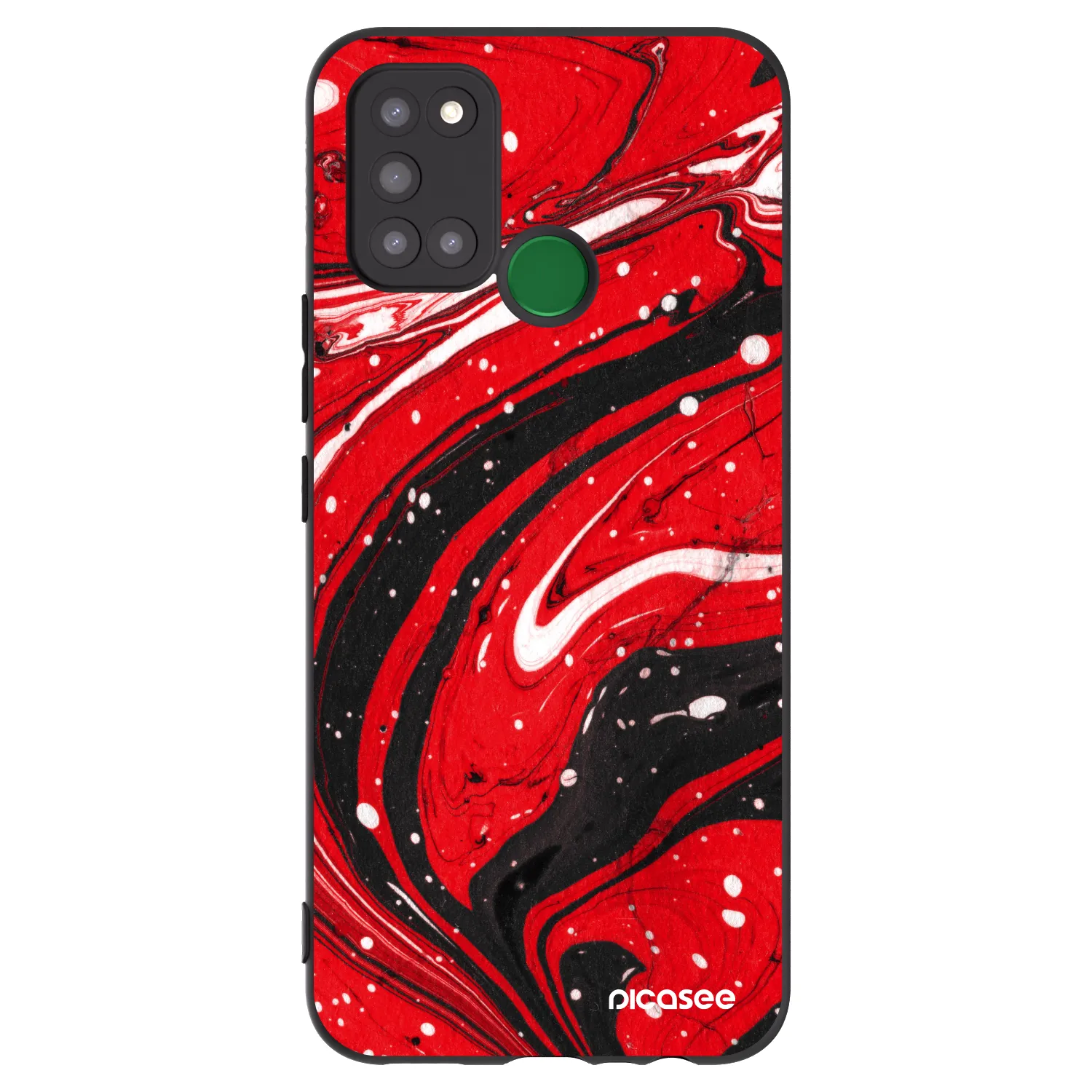 Picasee silikonski črni ovitek za Realme 7i - Red black
