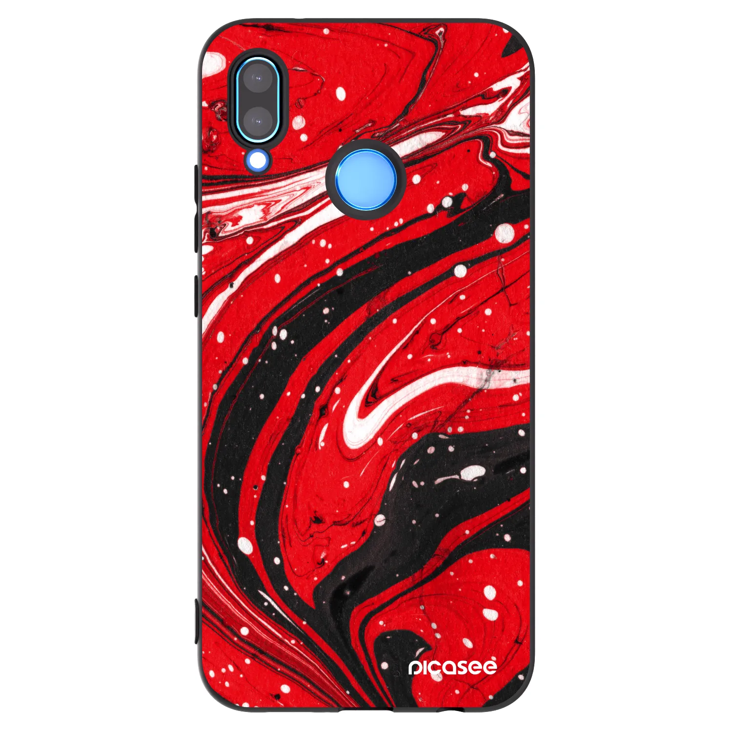 Picasee silikonski črni ovitek za Huawei P20 Lite - Red black