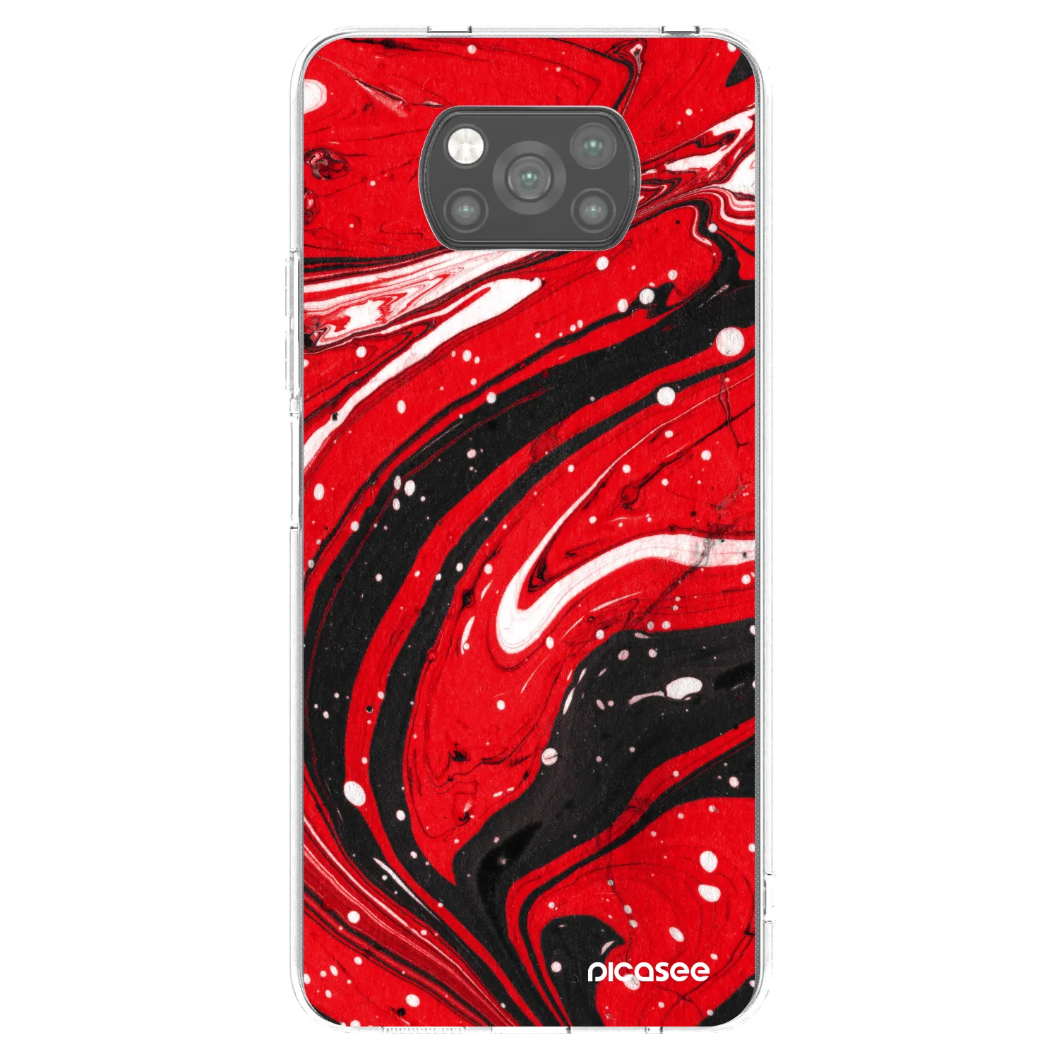 Picasee silikonski črni ovitek za Xiaomi Poco X3 Pro - Red black