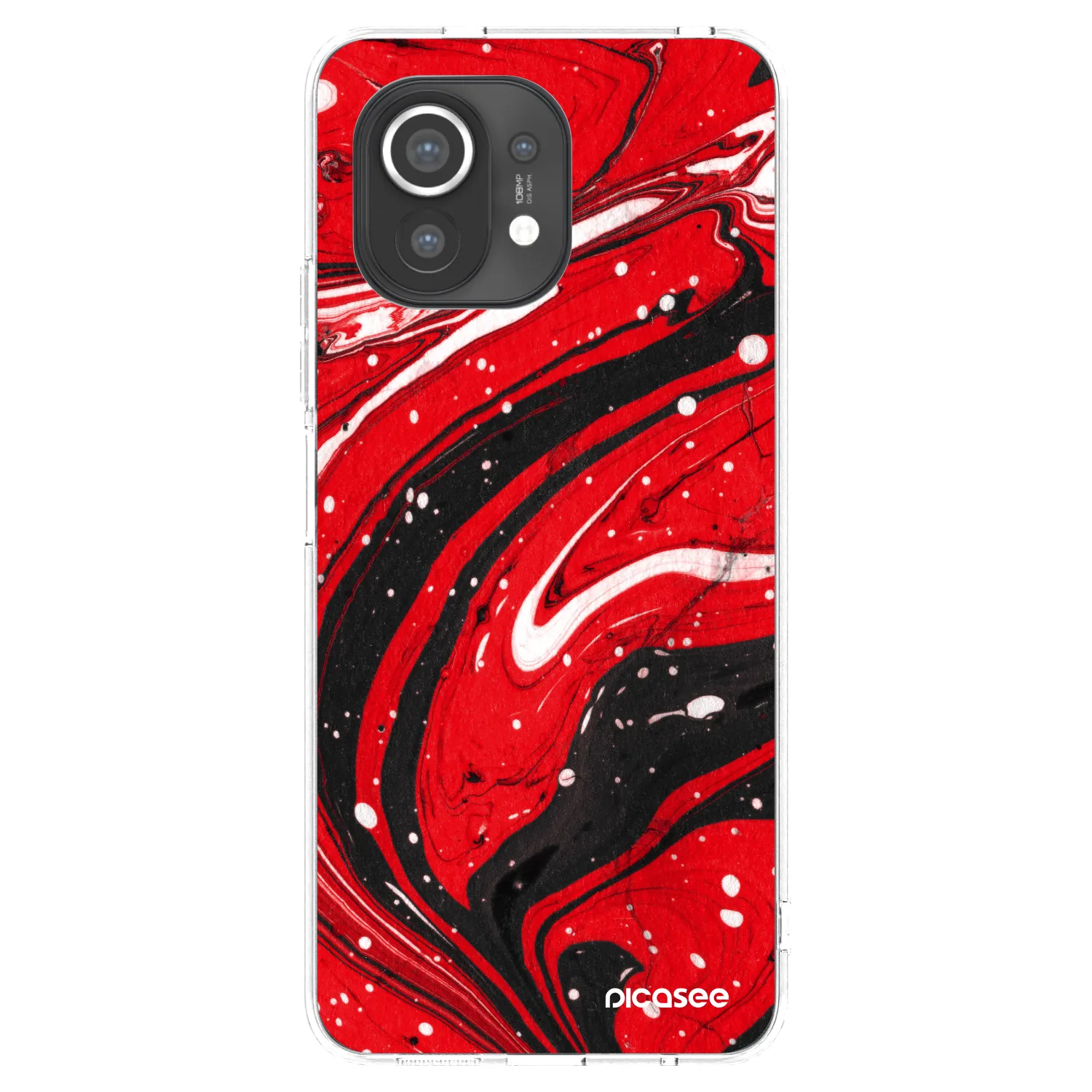 Picasee silikonski prozorni ovitek za Xiaomi Mi 11 - Red black
