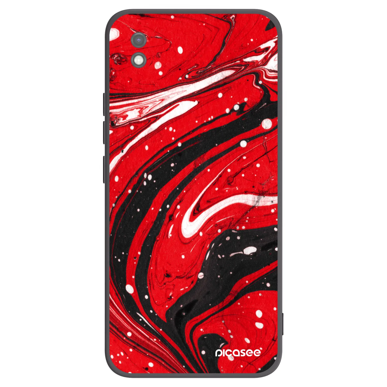 Picasee silikonski črni ovitek za Xiaomi Redmi 9AT - Red black