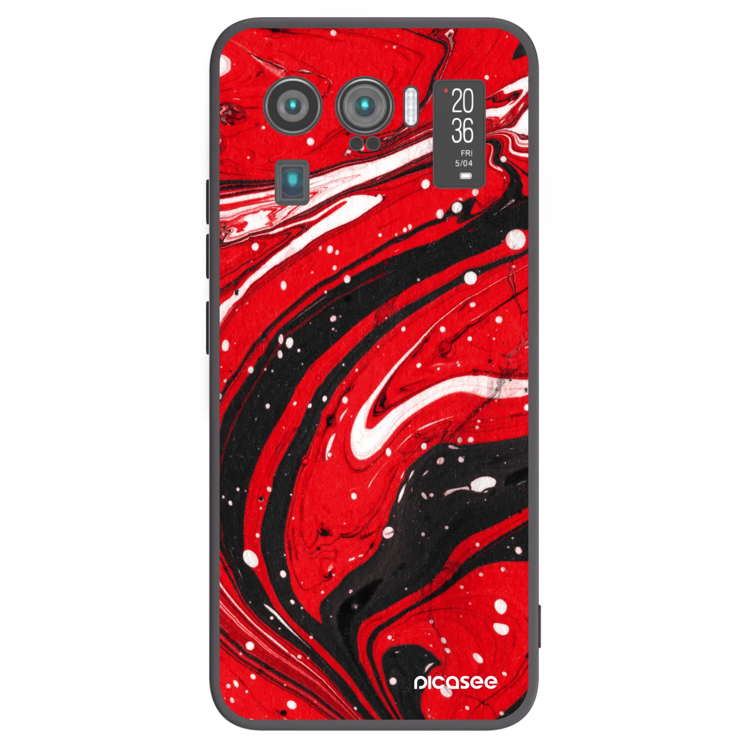 Picasee silikonski črni ovitek za Xiaomi Mi 11 Ultra - Red black