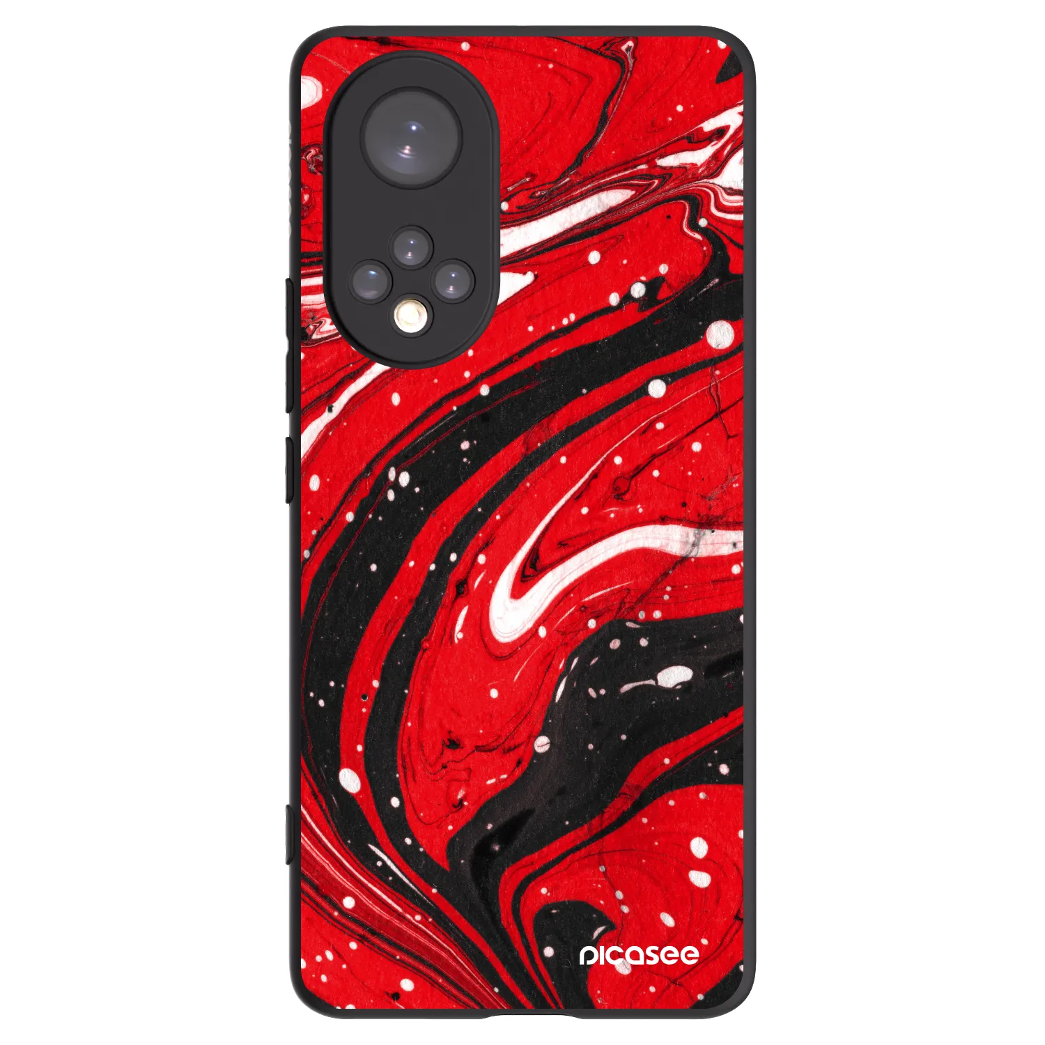 Picasee silikonski črni ovitek za Huawei Nova 9 - Red black