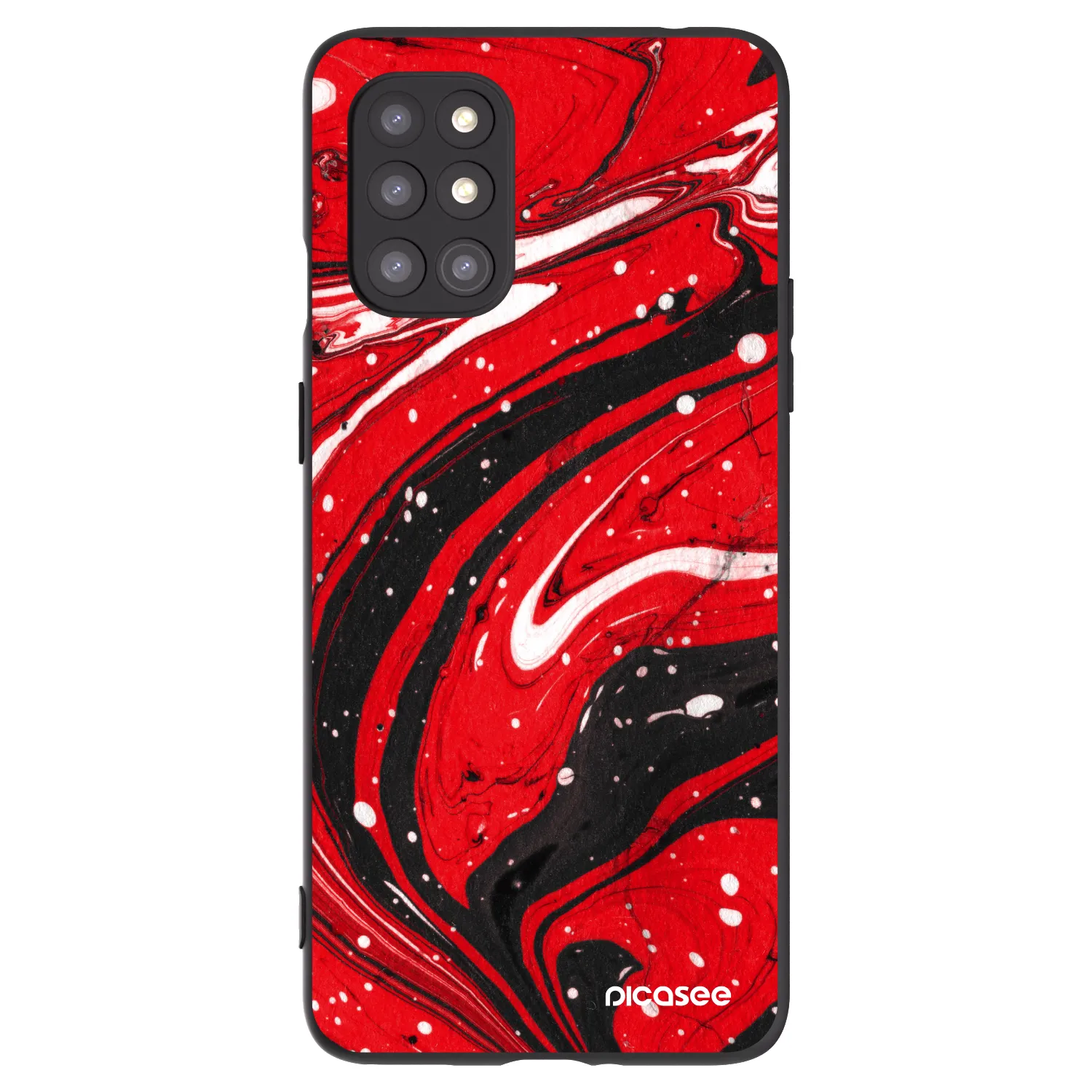 Picasee silikonski črni ovitek za OnePlus 8T - Red black
