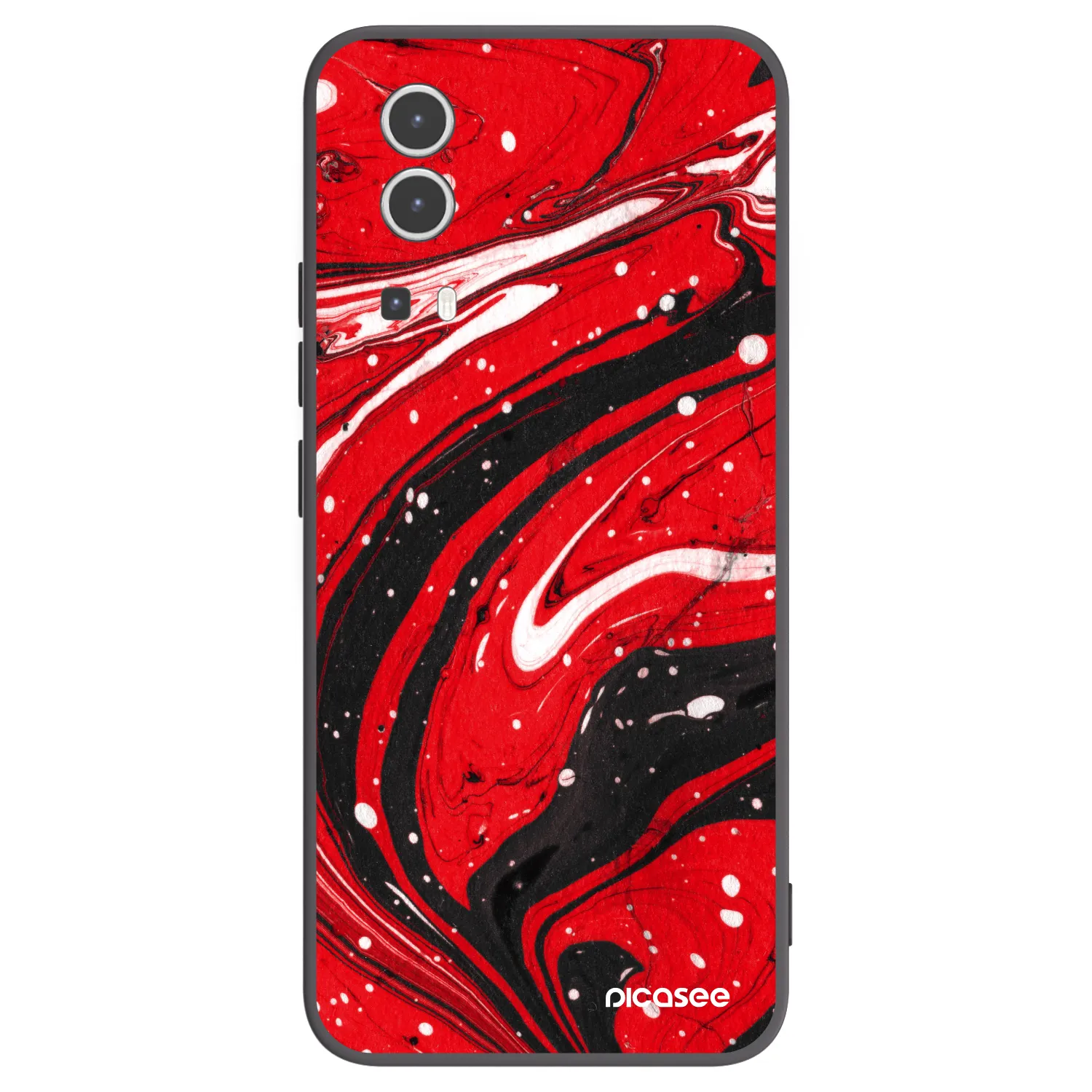 Picasee silikonski črni ovitek za Vivo Y72 5G - Red black