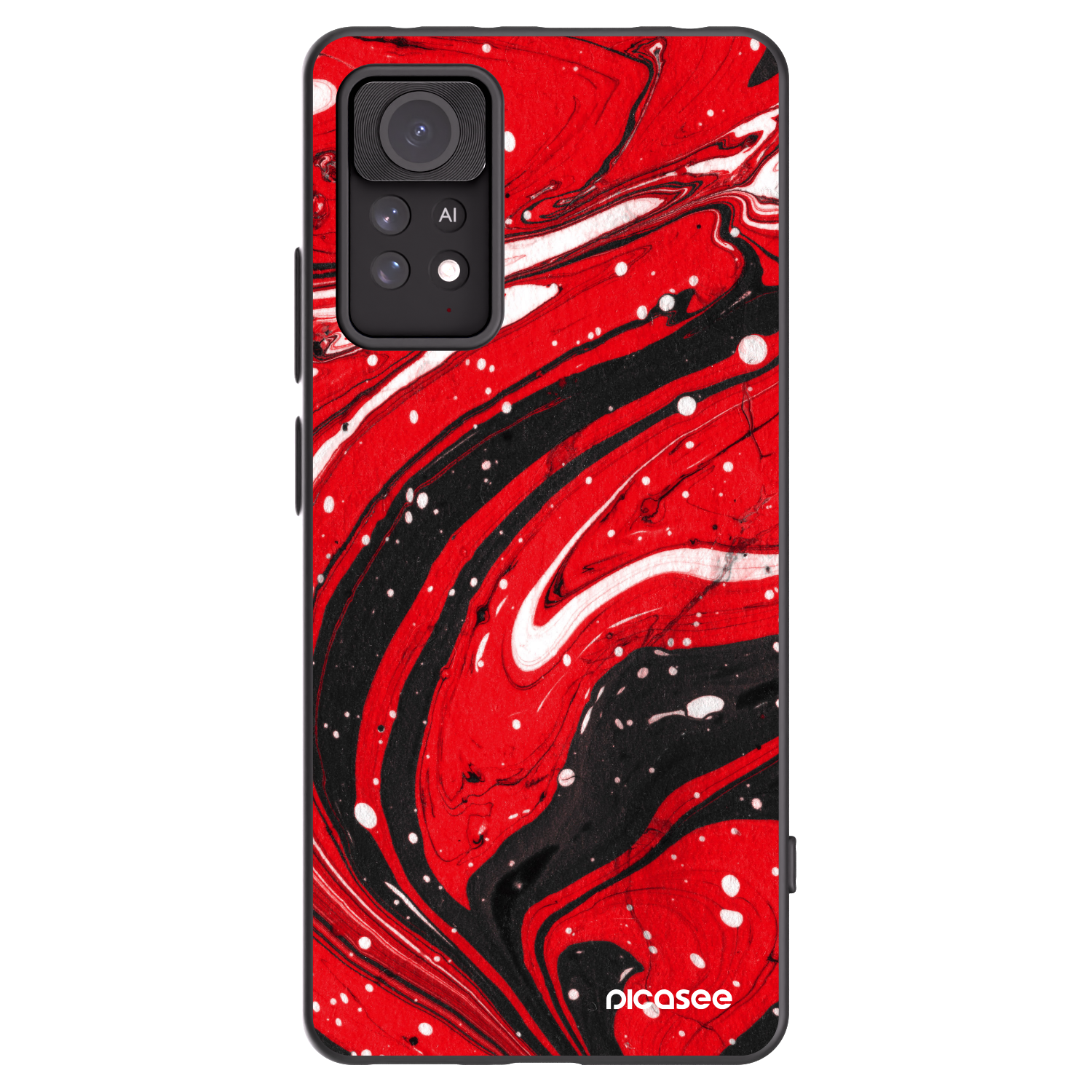 Picasee silikonski črni ovitek za Xiaomi Redmi Note 11 Pro 5G - Red black