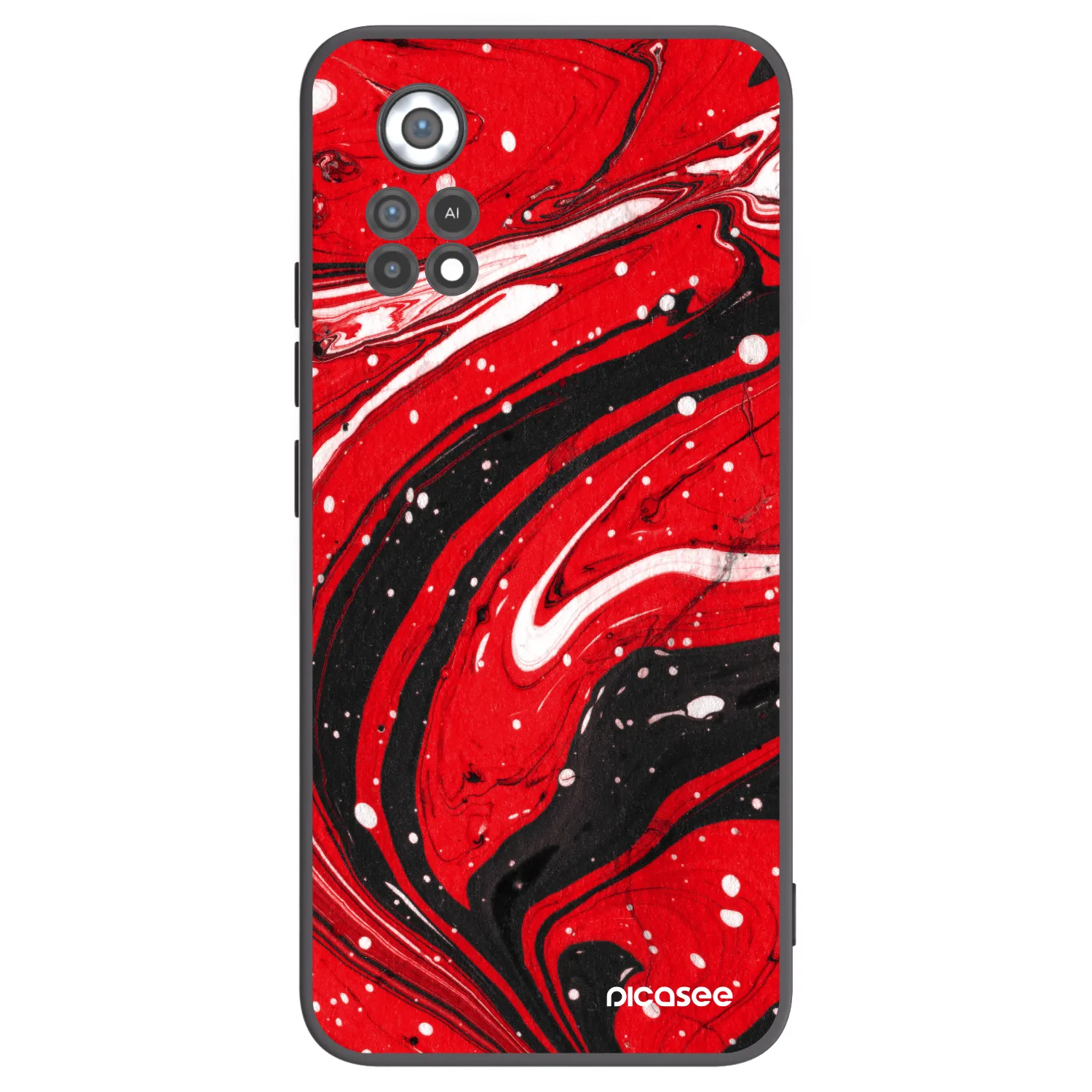 Picasee silikonski črni ovitek za Xiaomi Poco X4 Pro 5G - Red black
