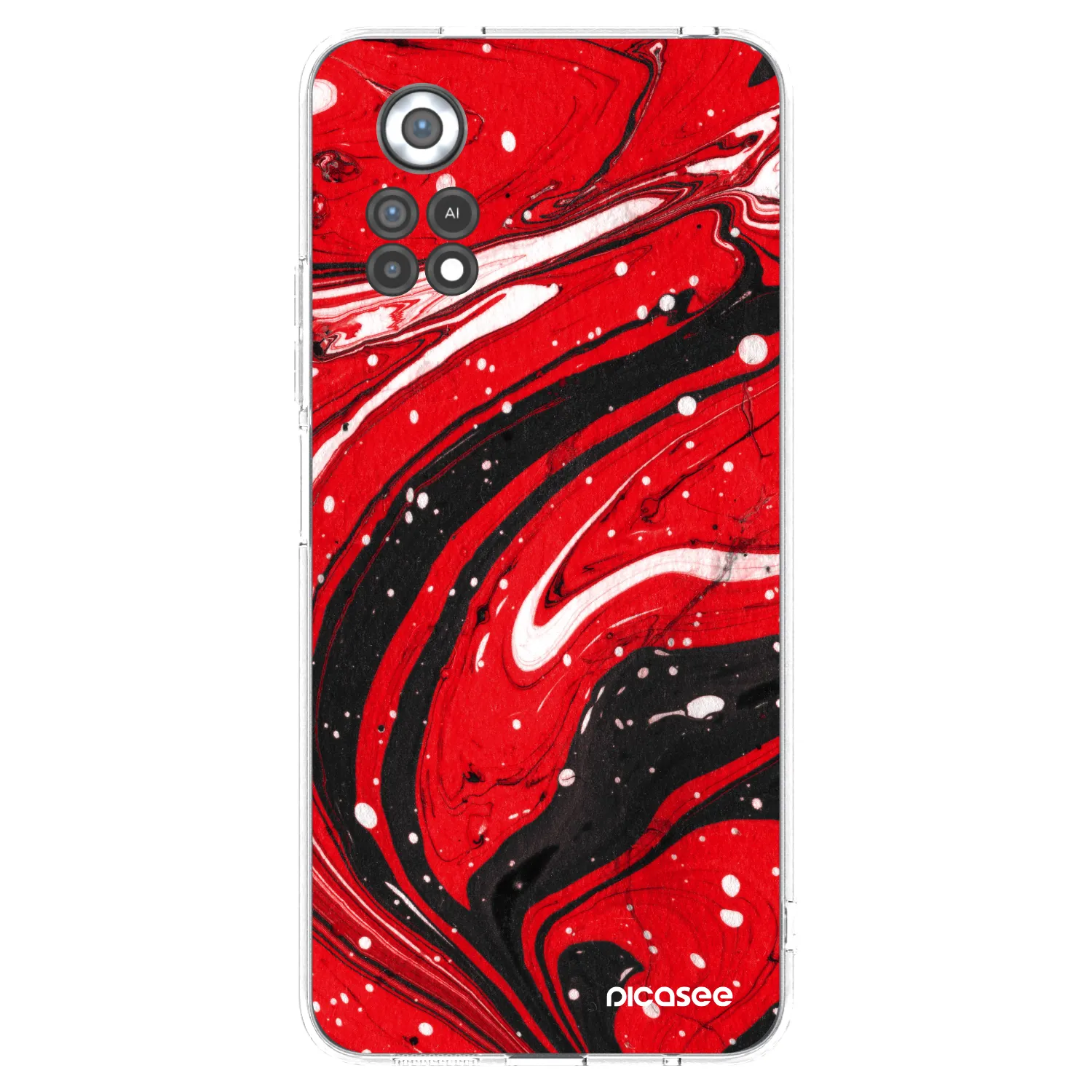 Picasee silikonski prozorni ovitek za Xiaomi Poco X4 Pro 5G - Red black