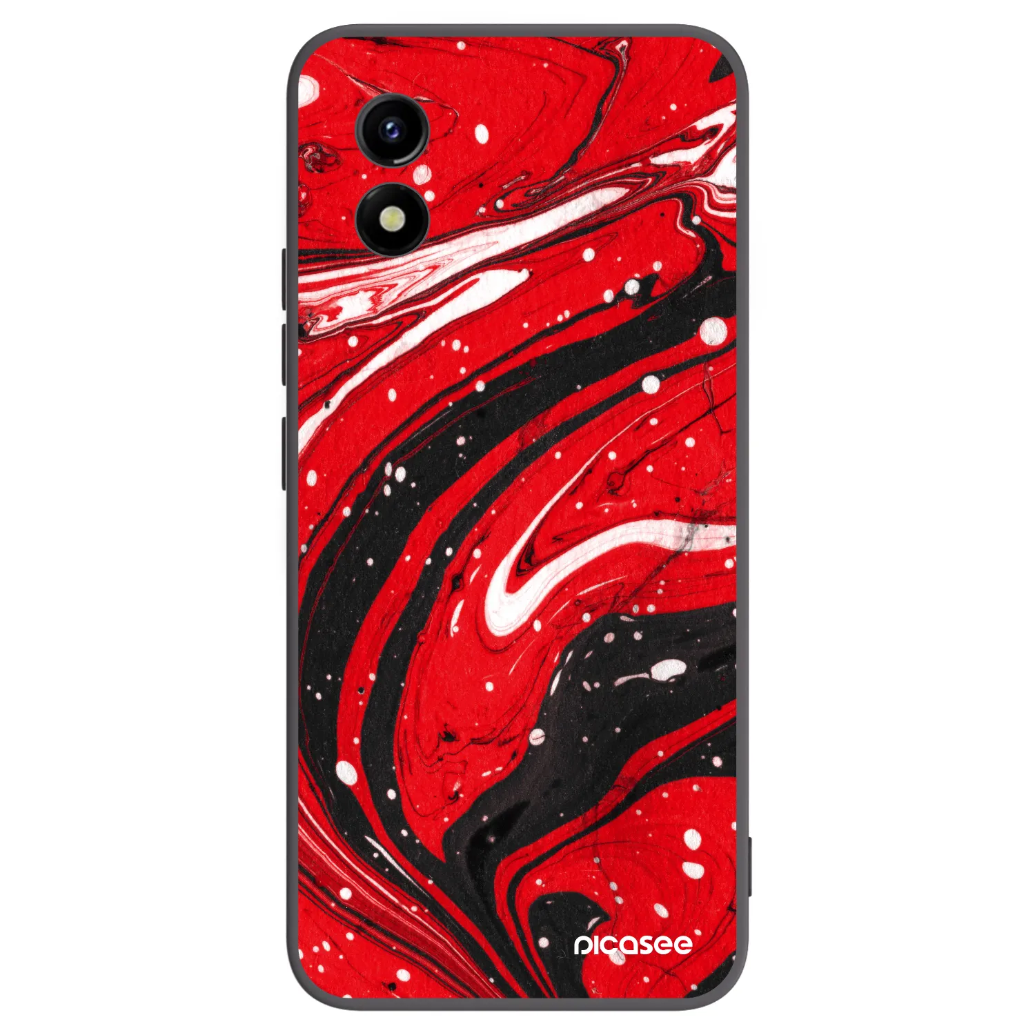 Picasee silikonski črni ovitek za Vivo Y01 - Red black