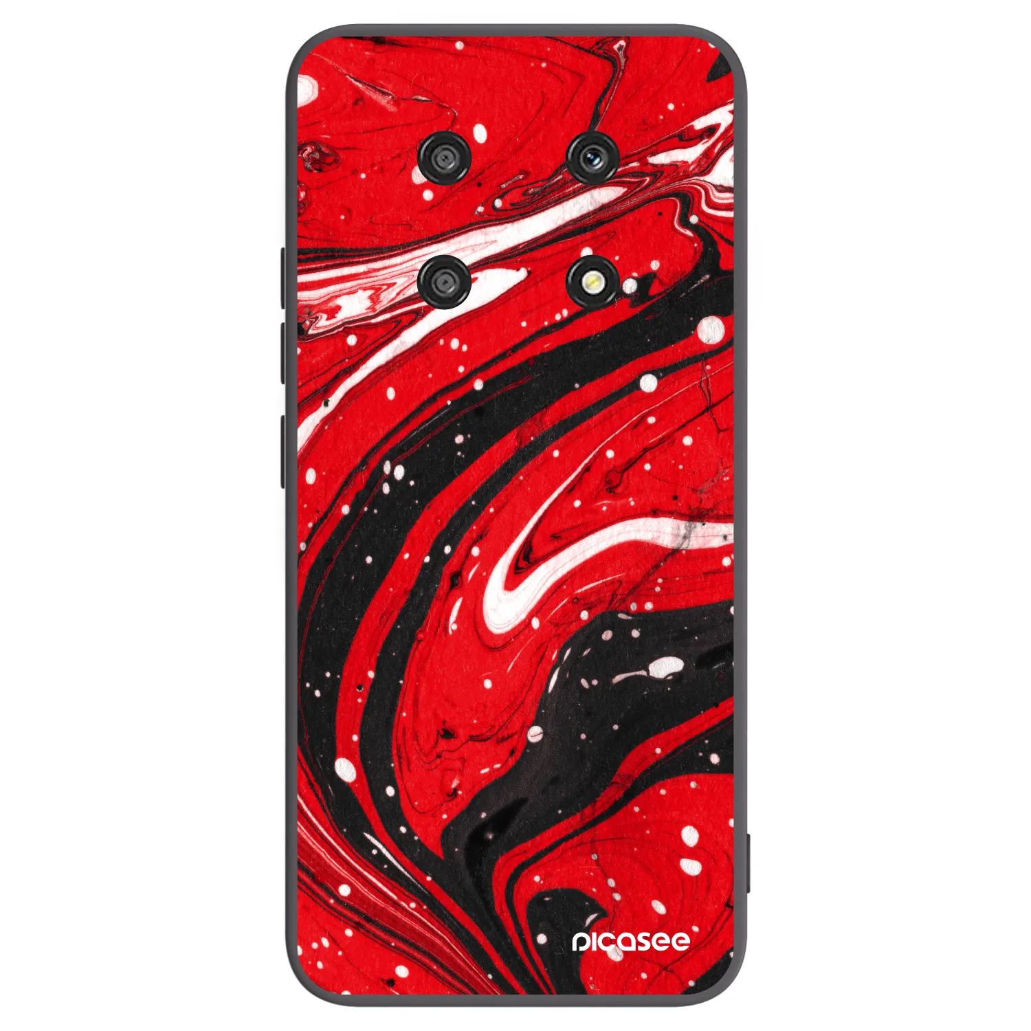Picasee silikonski črni ovitek za Honor Magic4 Lite 5G - Red black