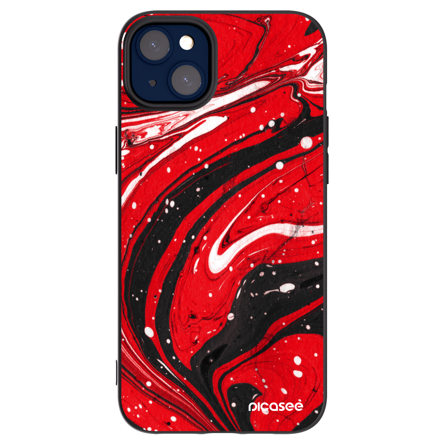 Picasee silikonski črni ovitek za Apple iPhone 14 Plus - Red black