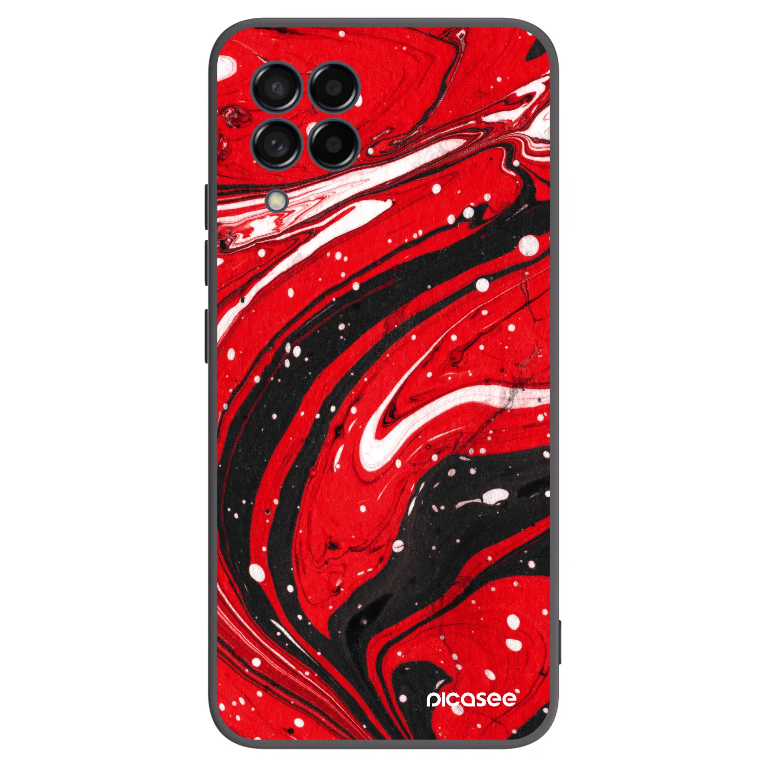 Picasee silikonski črni ovitek za Samsung Galaxy M53 5G - Red black