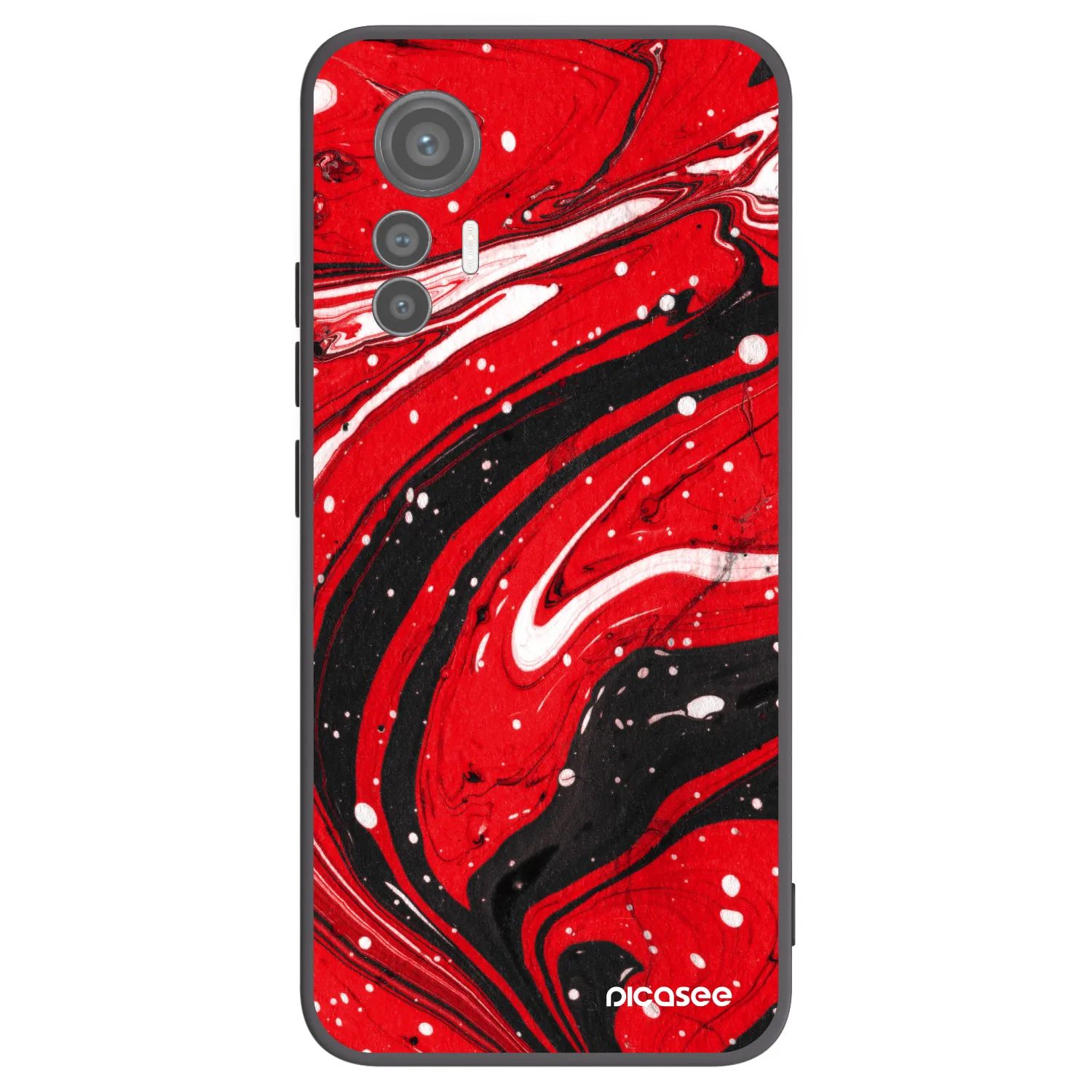 Picasee silikonski črni ovitek za Xiaomi 12 Lite - Red black