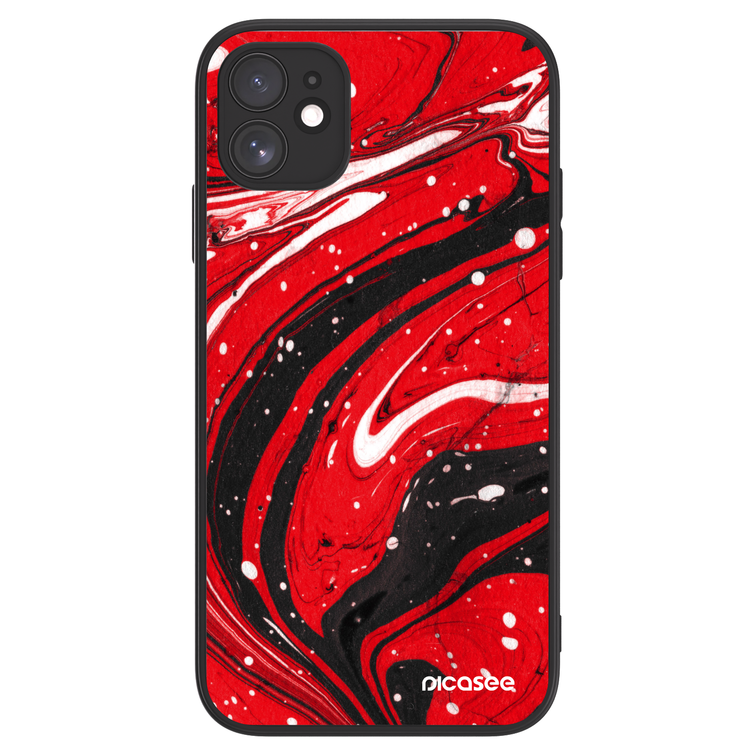 Picasee ULTIMATE CASE MagSafe za Apple iPhone 11 - Red black