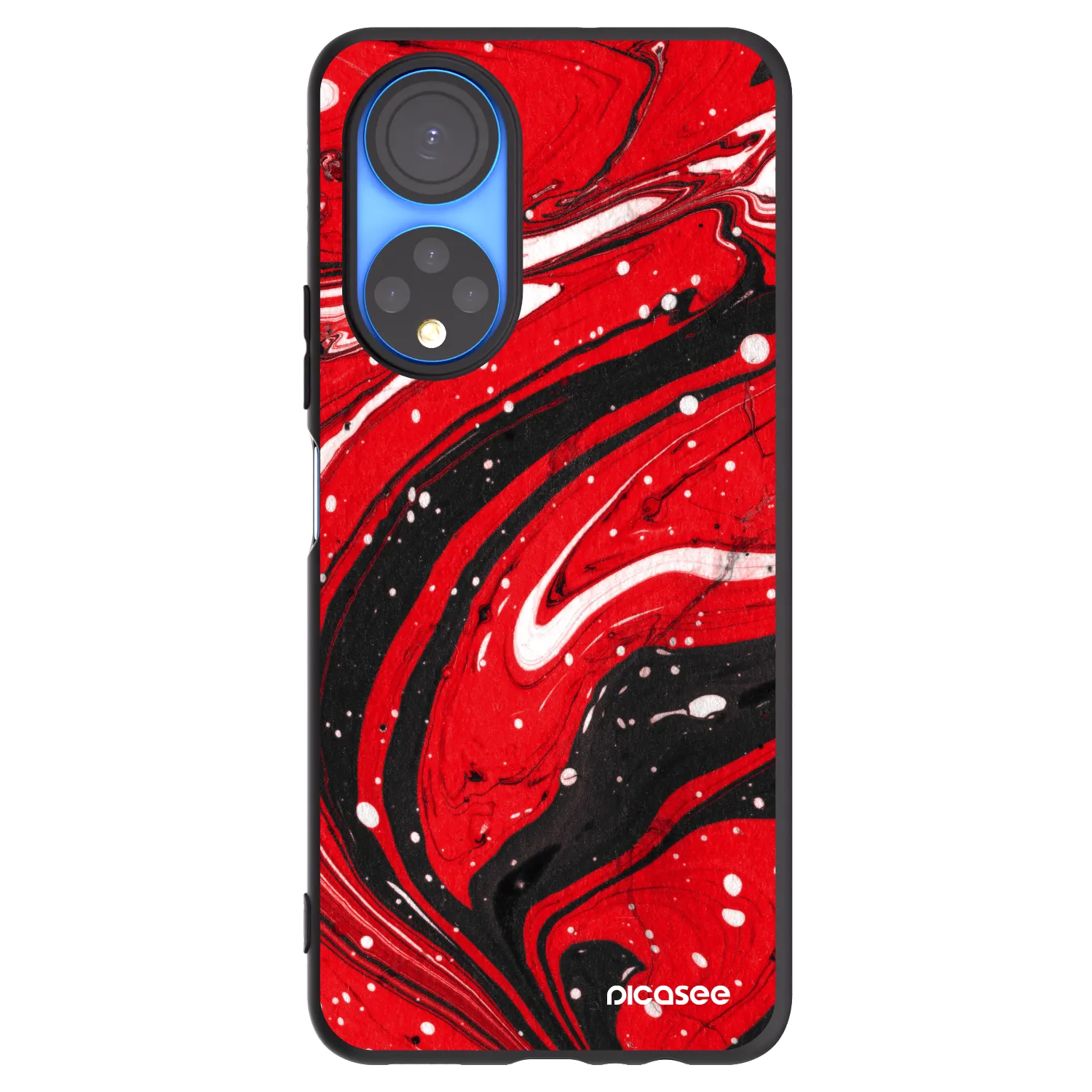 Picasee silikonski črni ovitek za Honor X7 - Red black