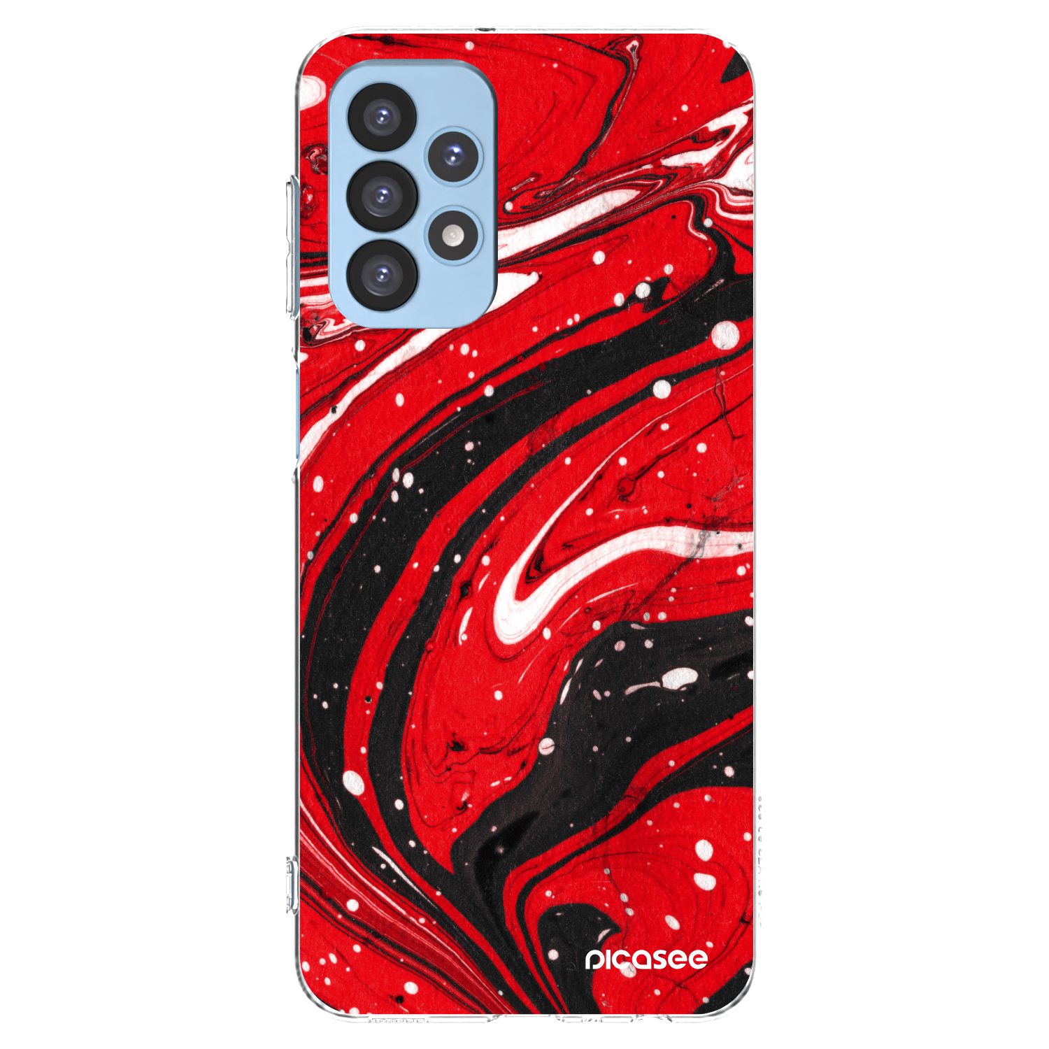 Picasee silikonski prozorni ovitek za Samsung Galaxy A23 A235F 4G - Red black