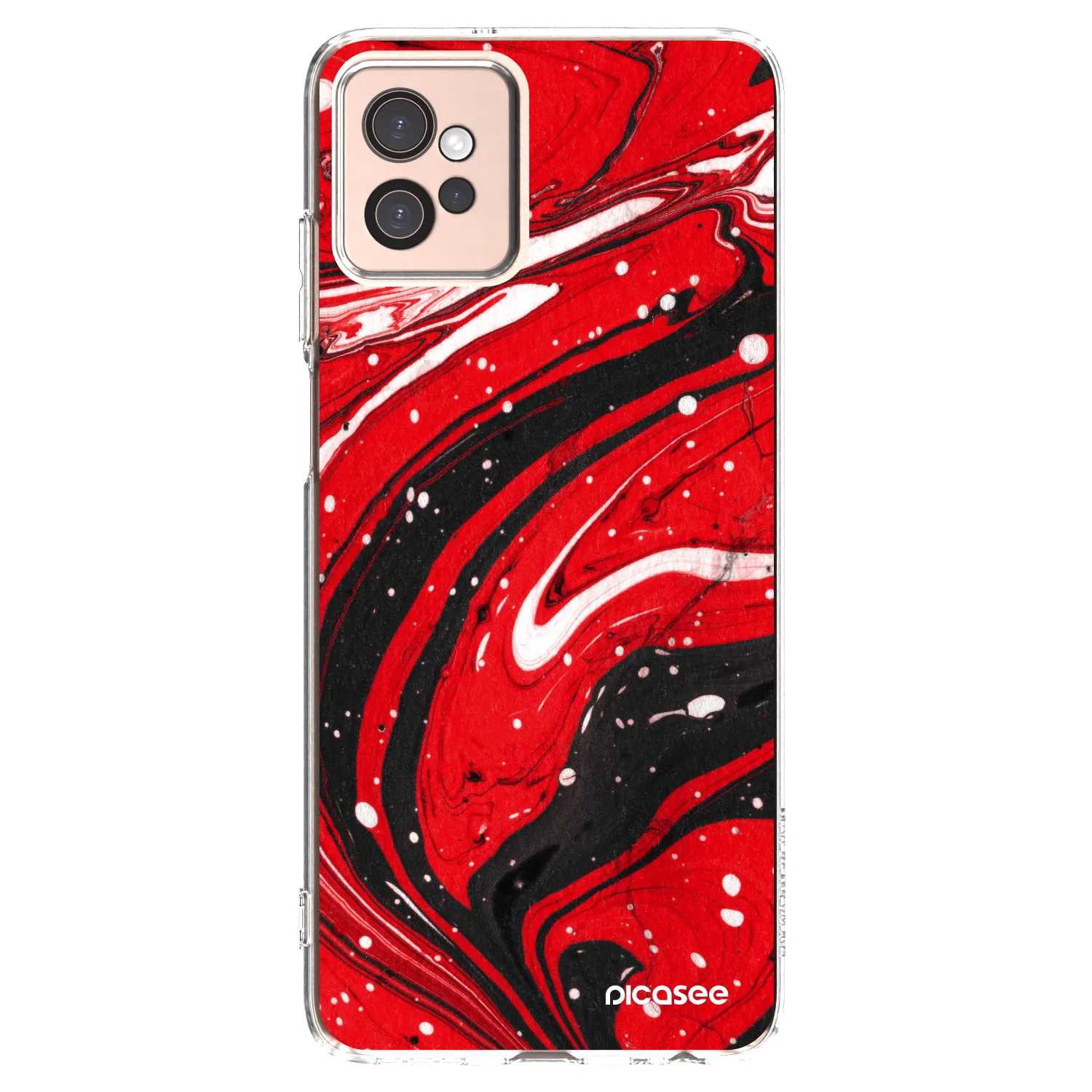 Picasee silikonski prozorni ovitek za Motorola Moto G32 - Red black