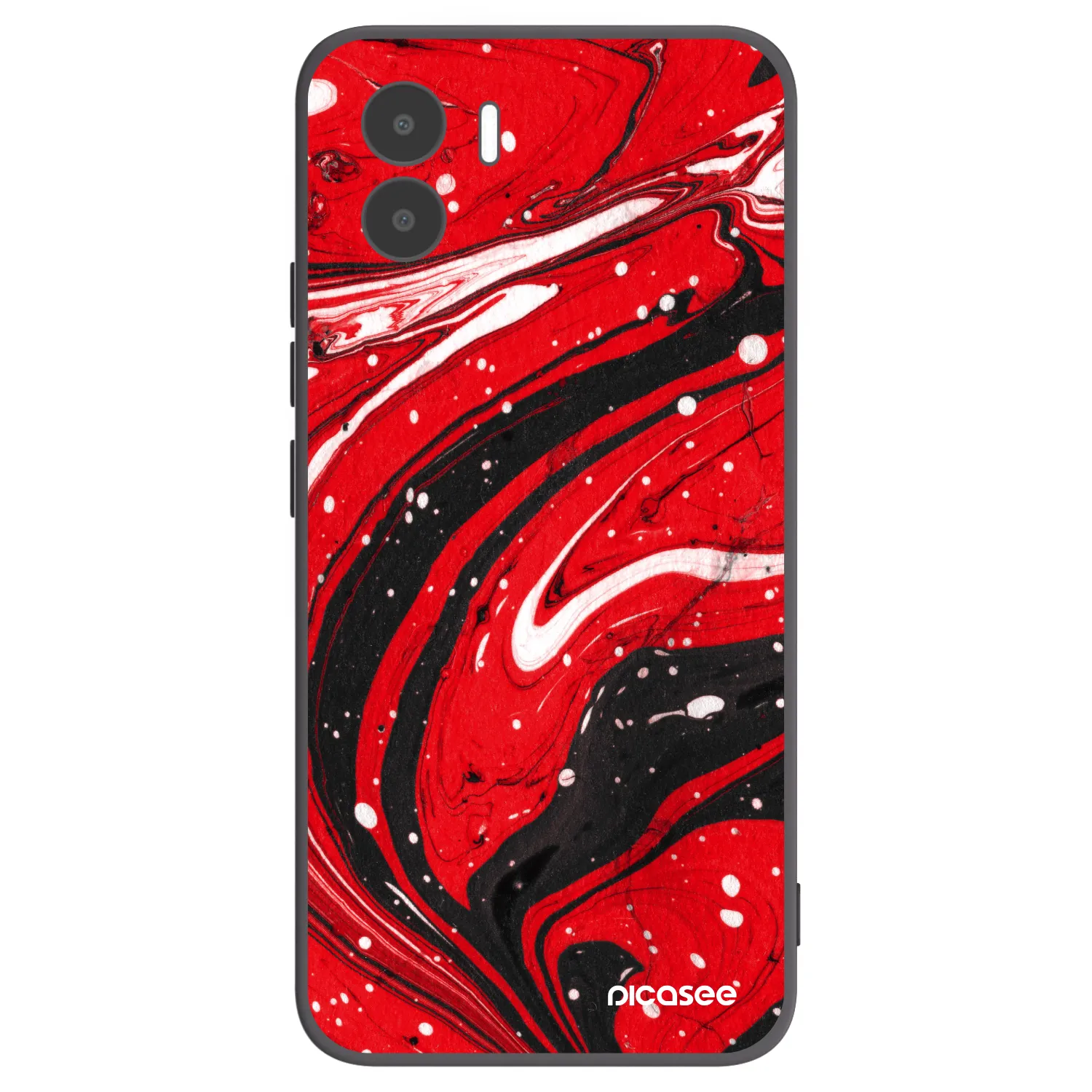 Picasee silikonski črni ovitek za Xiaomi Redmi A1 - Red black