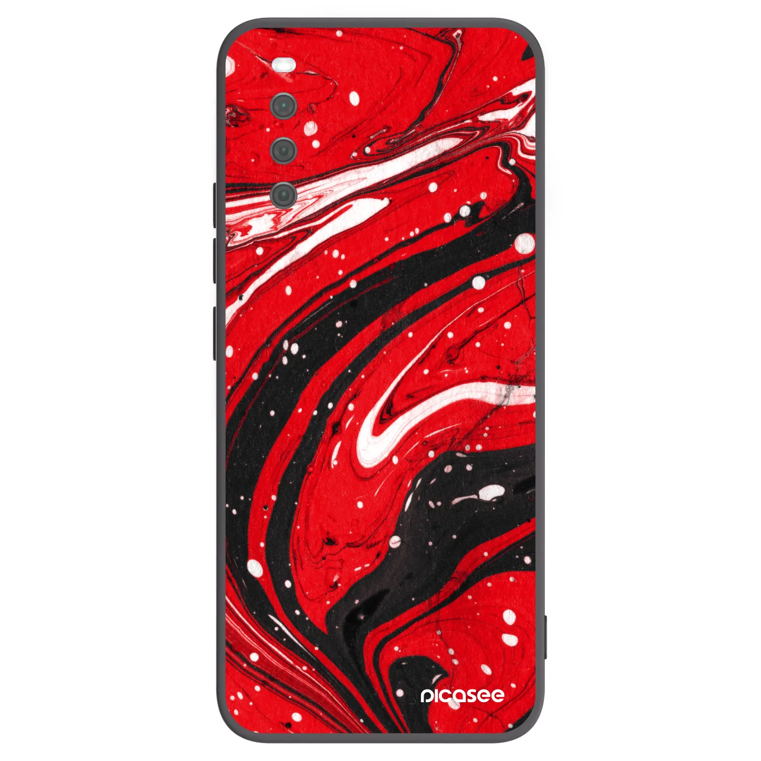 Picasee silikonski črni ovitek za Sony Xperia 10 III - Red black