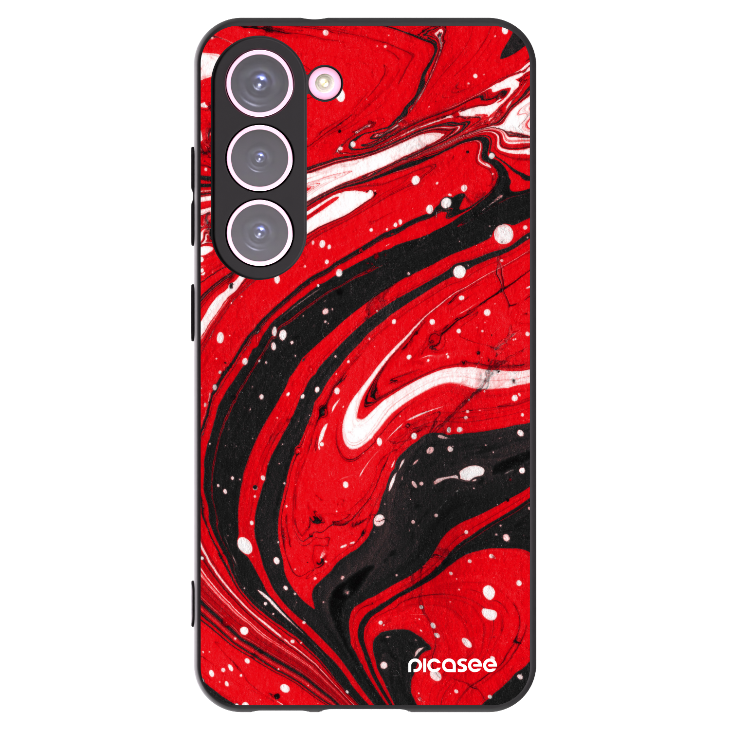 Picasee silikonski črni ovitek za Samsung Galaxy S23 5G - Red black
