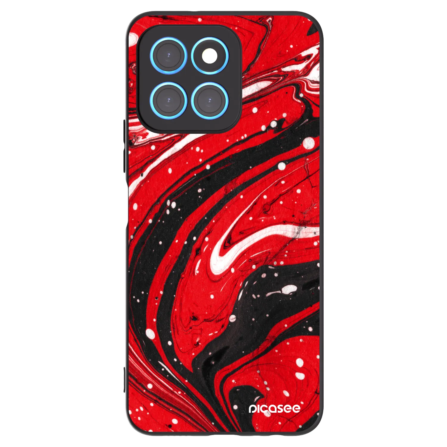 Picasee silikonski črni ovitek za Honor X8 5G - Red black
