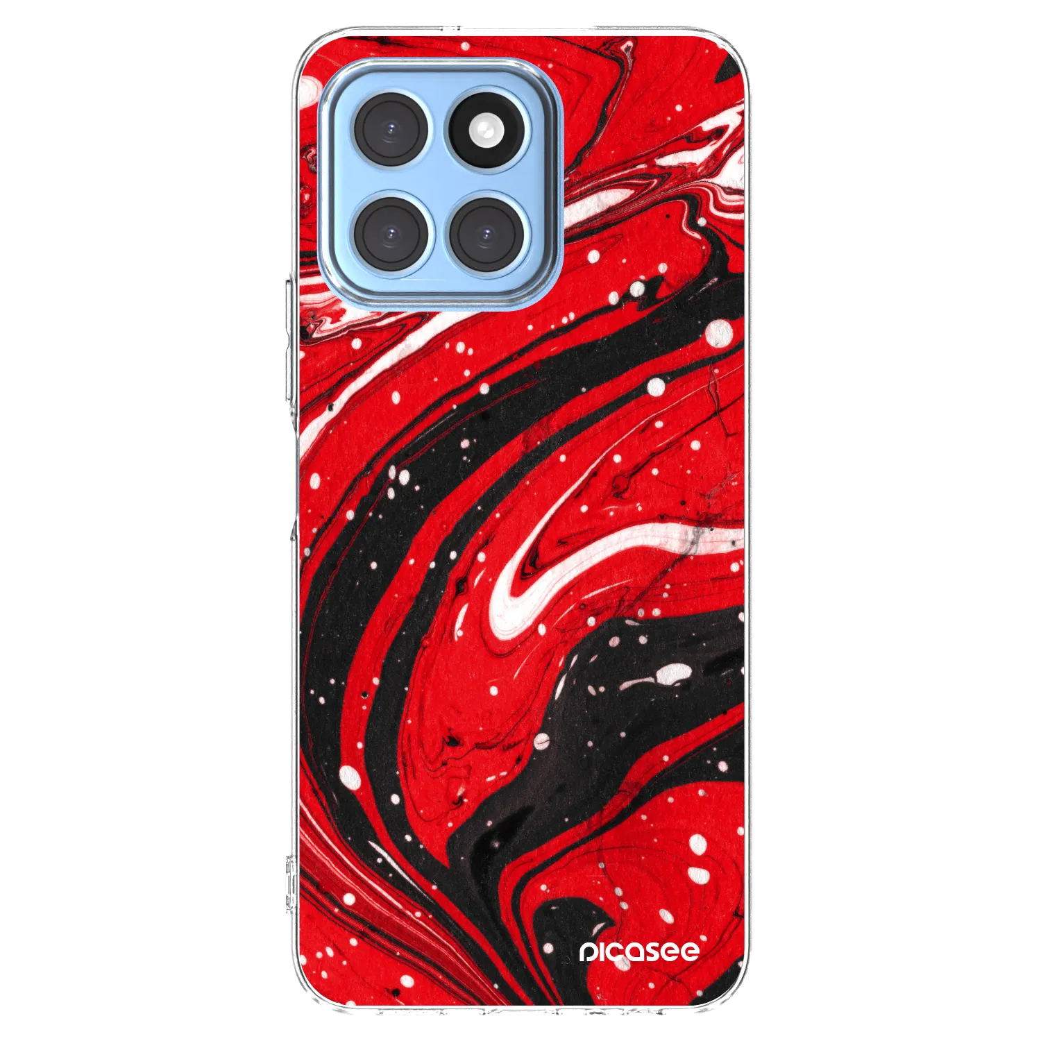 Picasee silikonski prozorni ovitek za Honor X8 5G - Red black