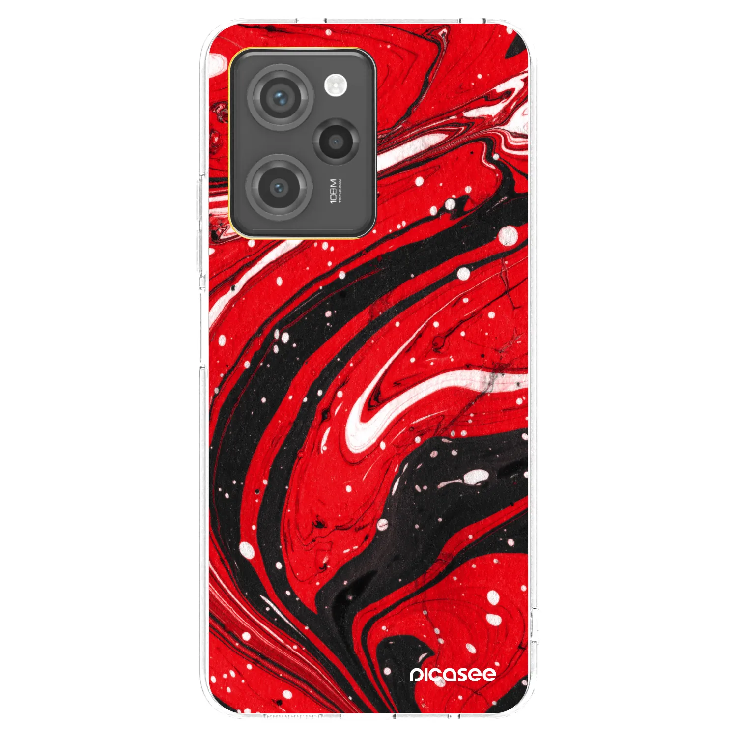 Picasee silikonski črni ovitek za Xiaomi Poco X5 Pro - Red black