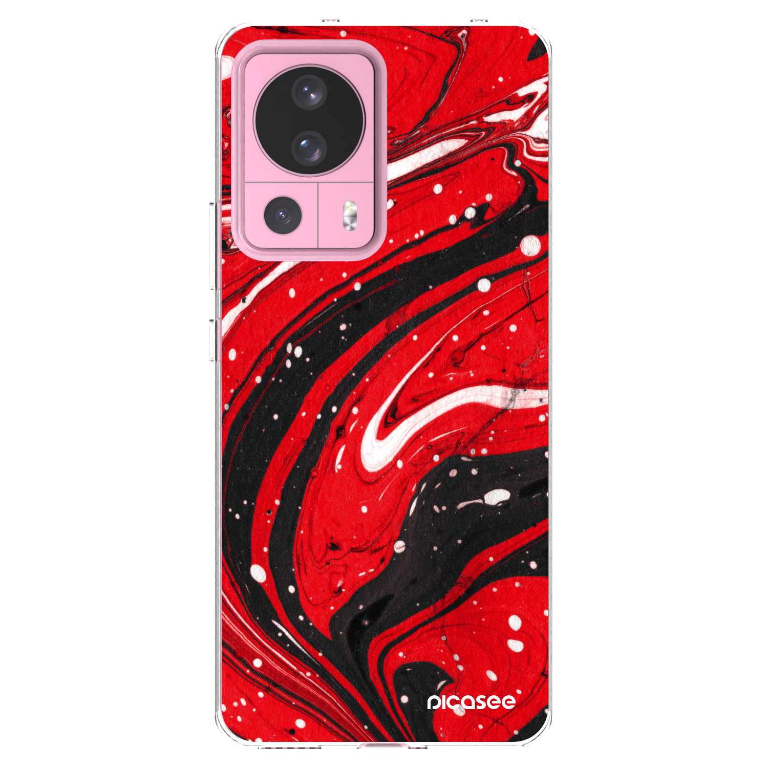 Picasee silikonski prozorni ovitek za Xiaomi 13 Lite - Red black