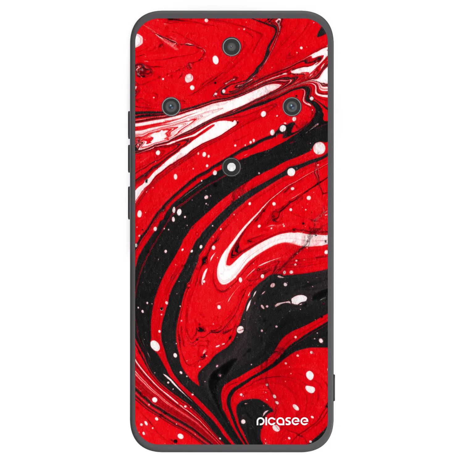 Picasee silikonski črni ovitek za Honor Magic5 Lite 5G - Red black
