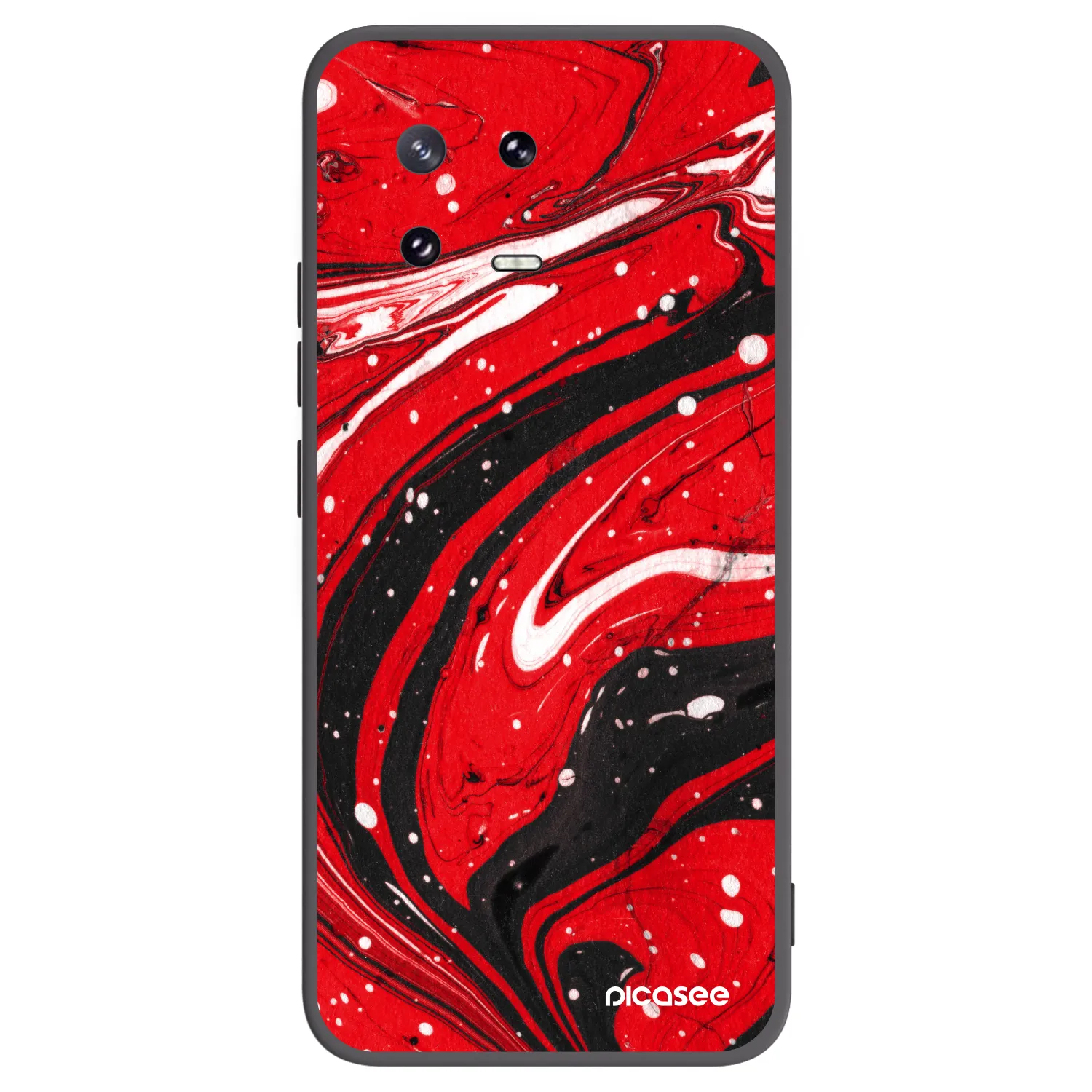 Picasee silikonski črni ovitek za Xiaomi 13 Pro - Red black