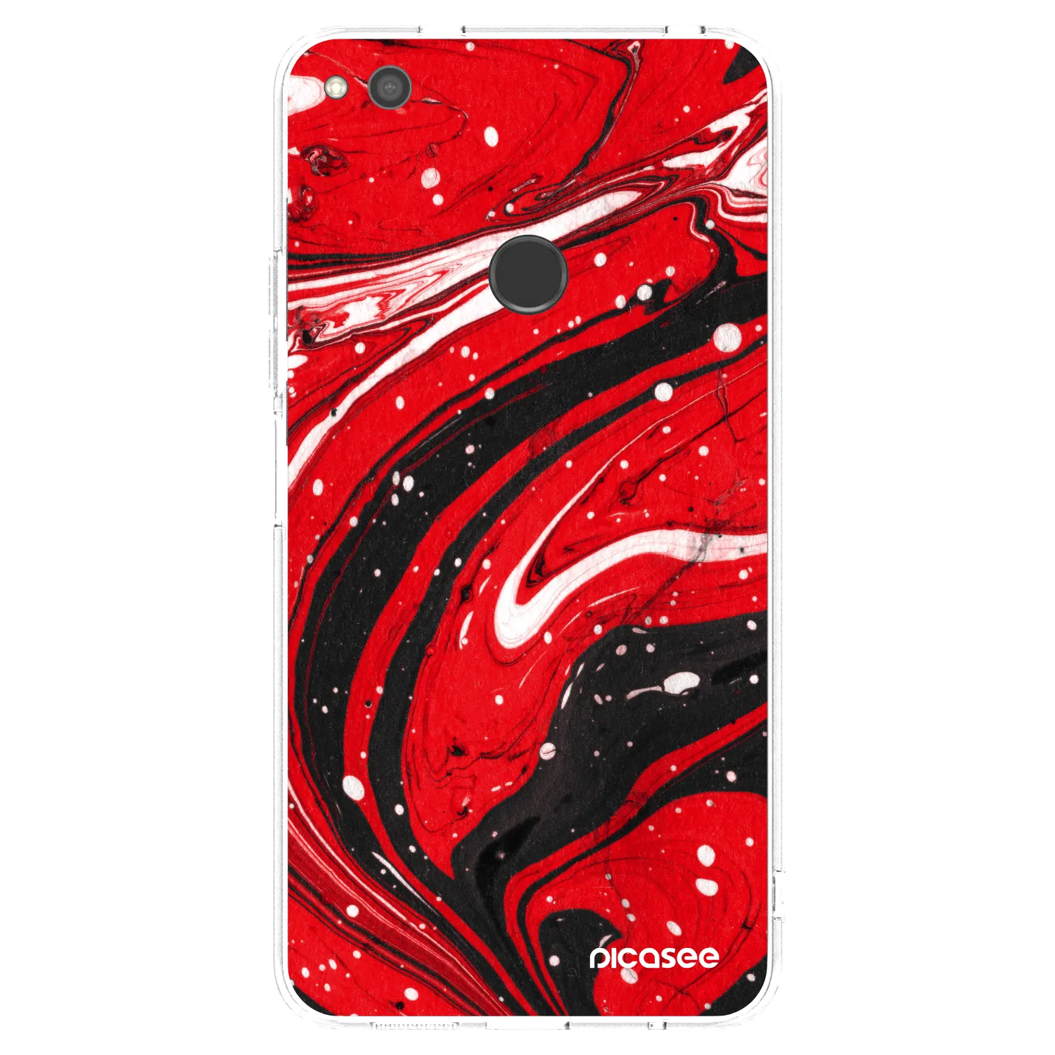 Picasee silikonski prozorni ovitek za Huawei P9 Lite 2017 - Red black