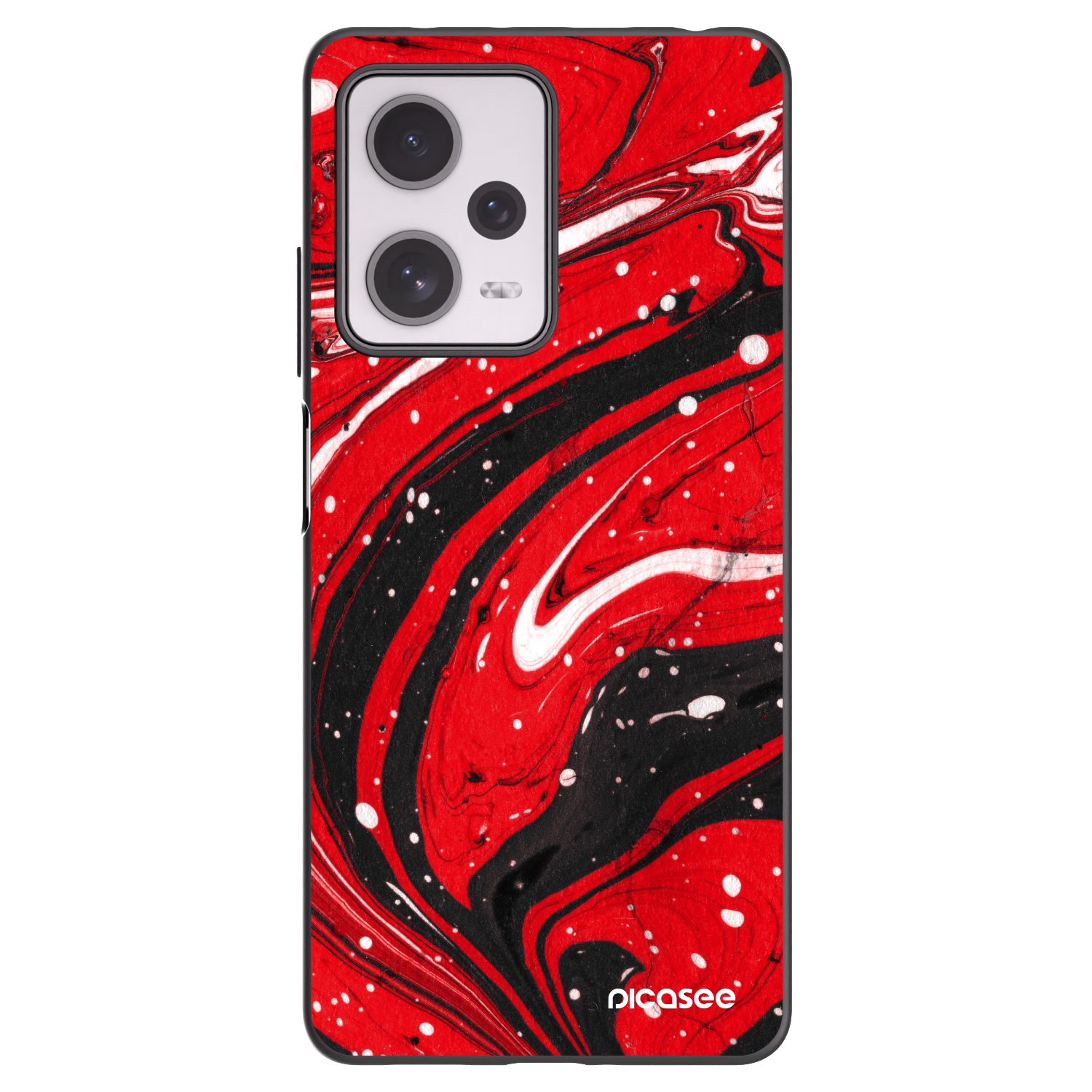 Picasee silikonski črni ovitek za Xiaomi Redmi Note 12 Pro+ 5G - Red black