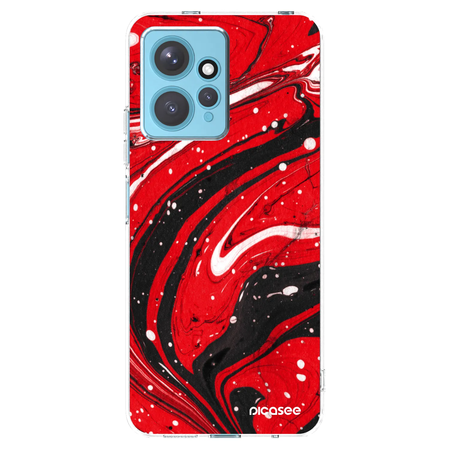 Picasee silikonski prozorni ovitek za Xiaomi Redmi Note 12 4G - Red black