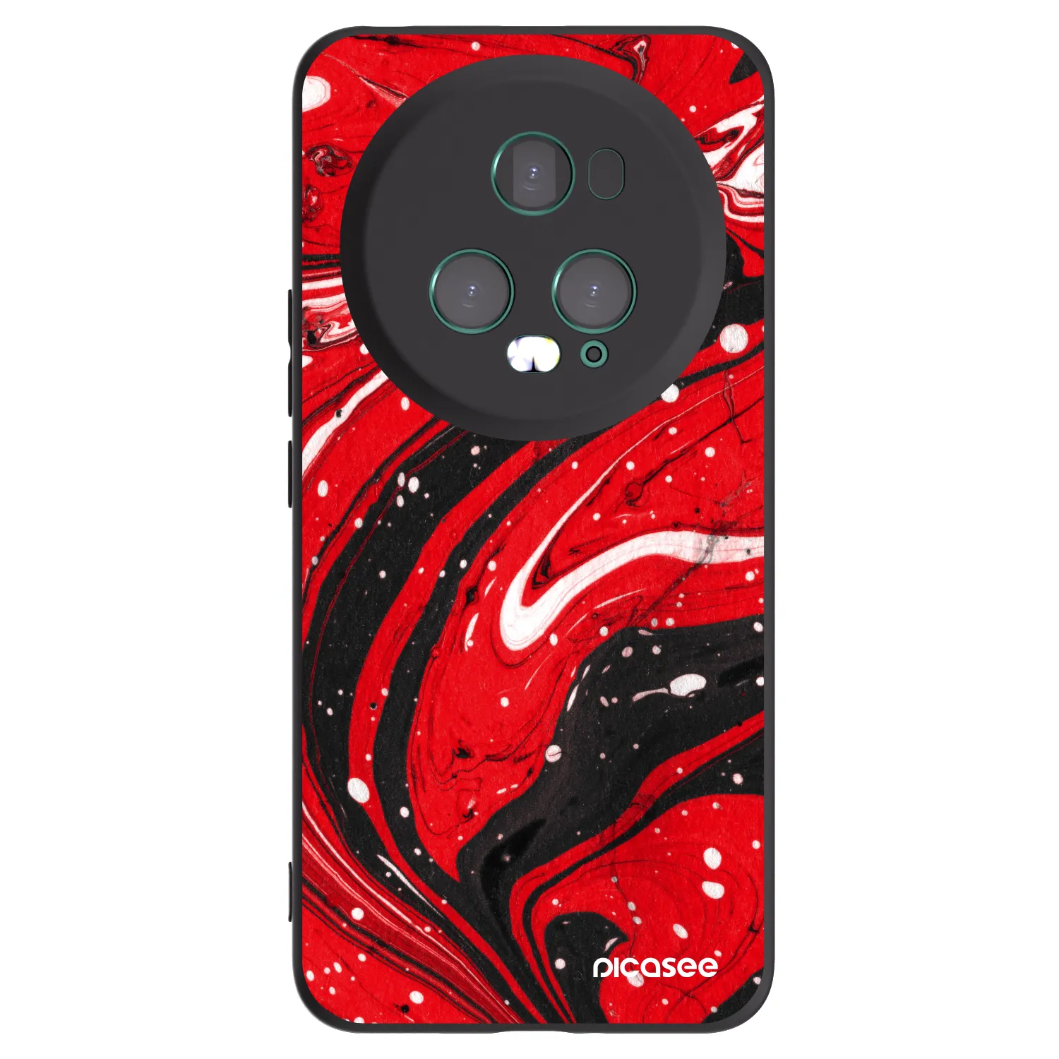 Picasee silikonski črni ovitek za Honor Magic5 Pro - Red black