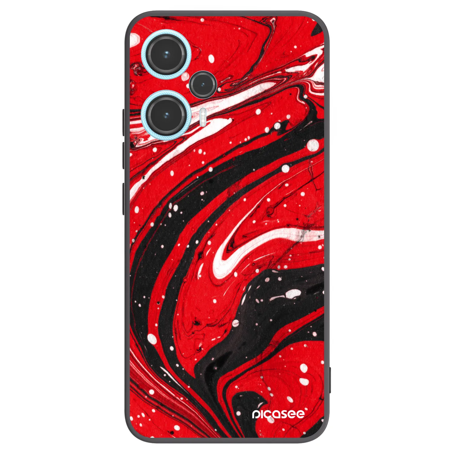 Picasee silikonski črni ovitek za Xiaomi Poco F5 - Red black
