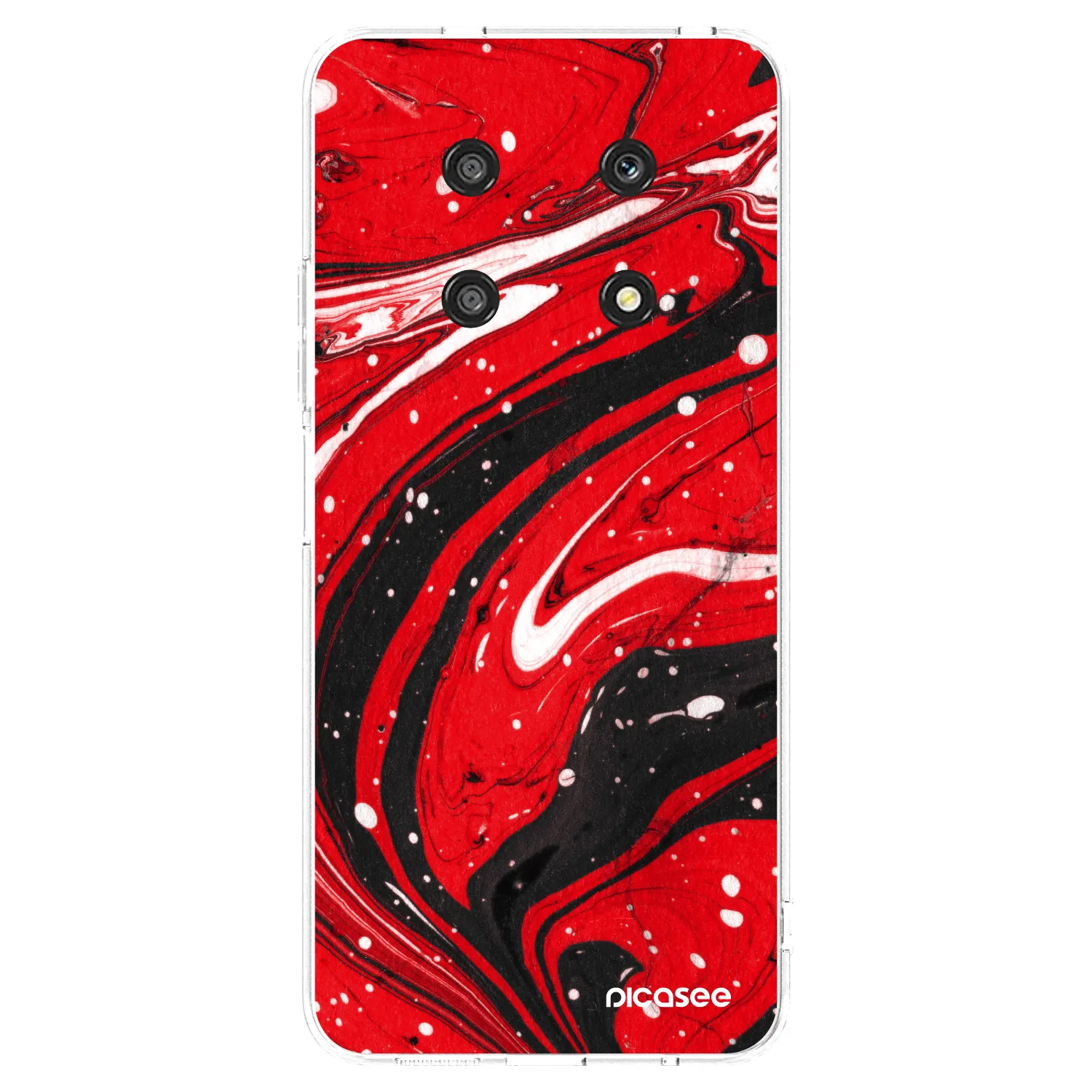Picasee silikonski prozorni ovitek za Honor Magic4 Lite 5G - Red black