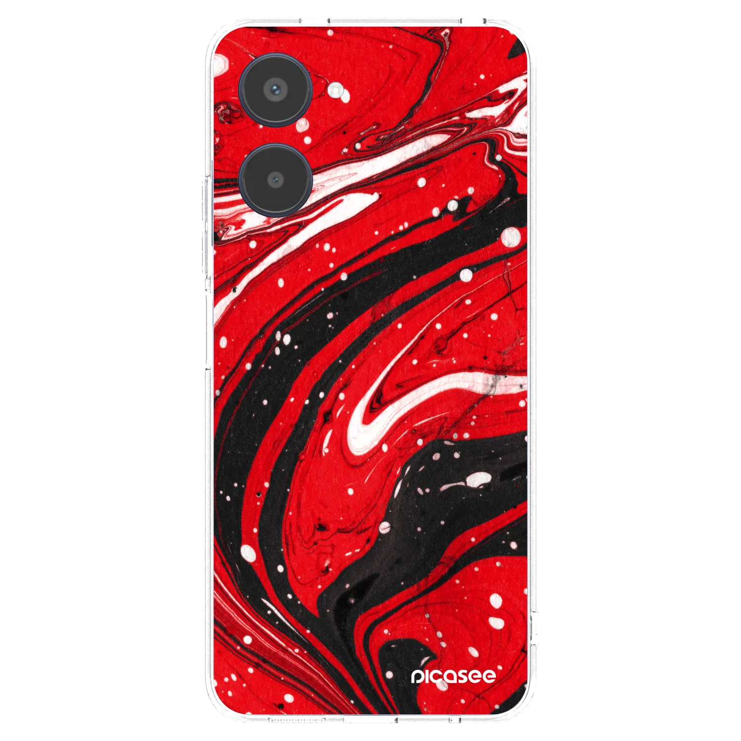 Picasee silikonski prozorni ovitek za Realme 10 4G - Red black