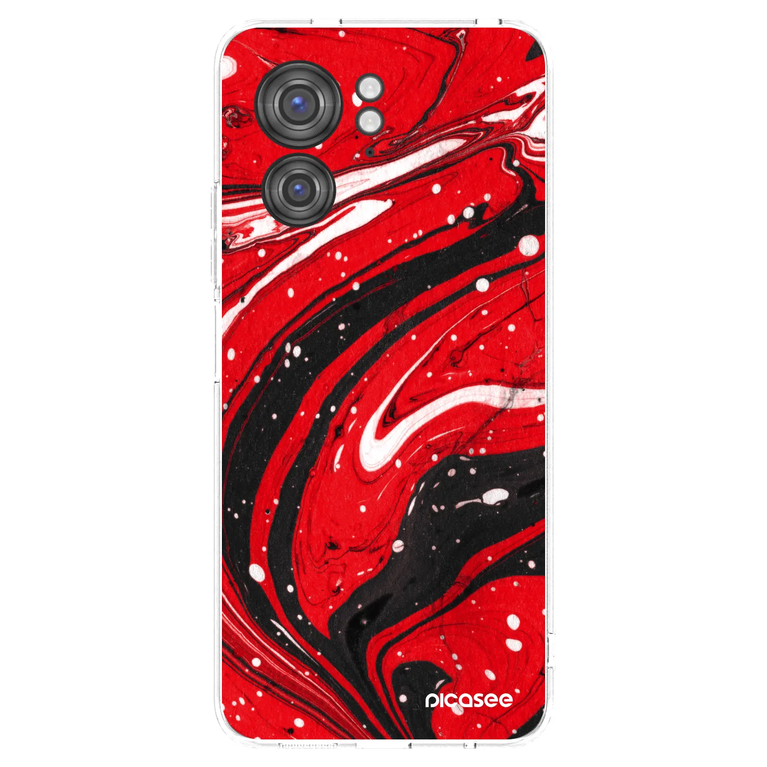 Picasee silikonski prozorni ovitek za Motorola Edge 40 - Red black