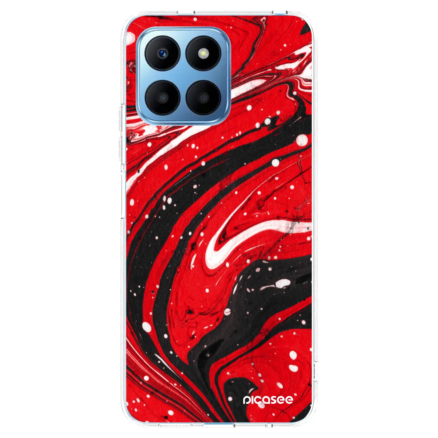 Picasee silikonski prozorni ovitek za Honor 70 Lite - Red black