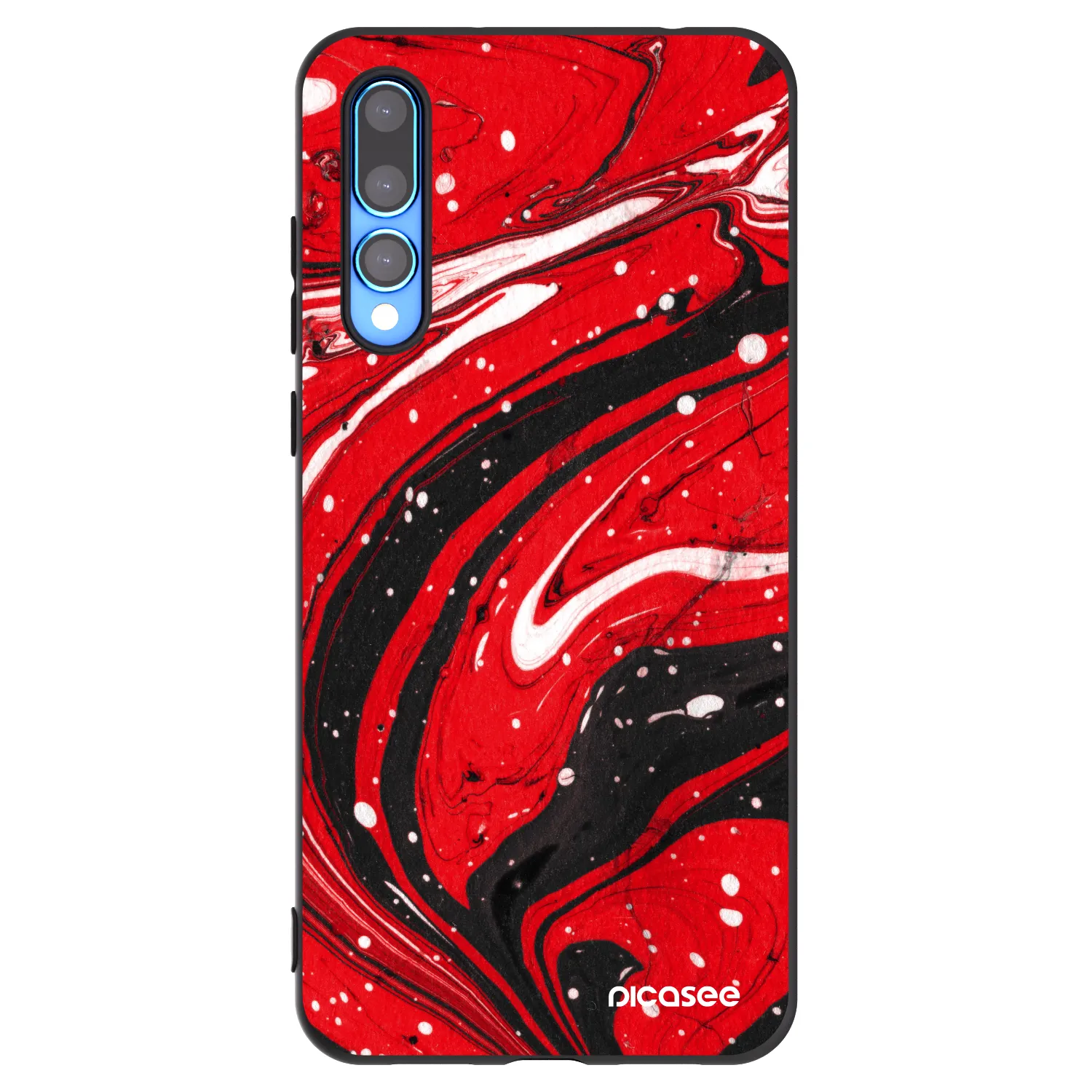 Picasee silikonski črni ovitek za Huawei P20 Pro - Red black